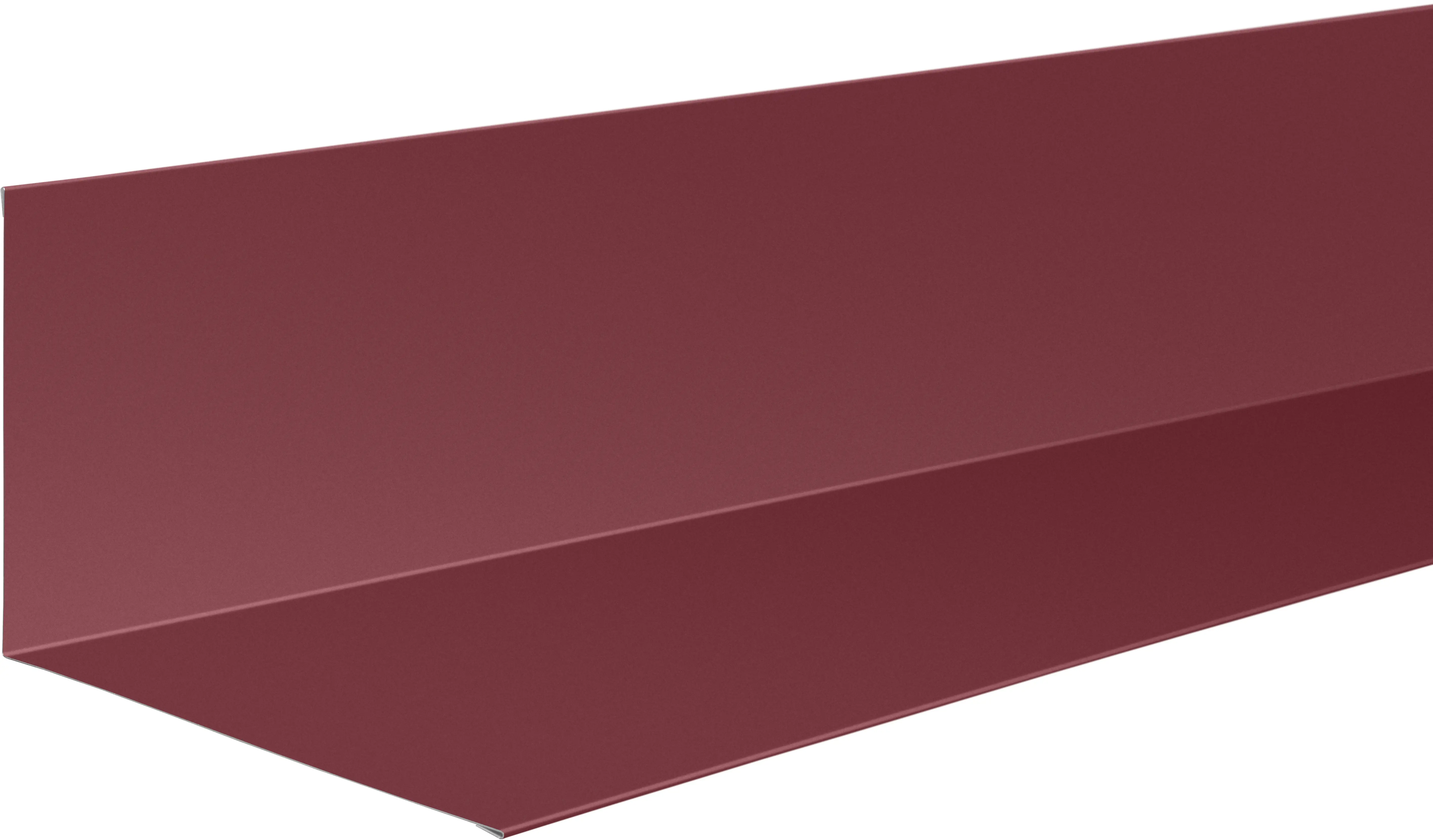 Изображение товара Планка примыкания нижняя 122x250x2000 мм 0.4 мм RAL 3005 вишневый