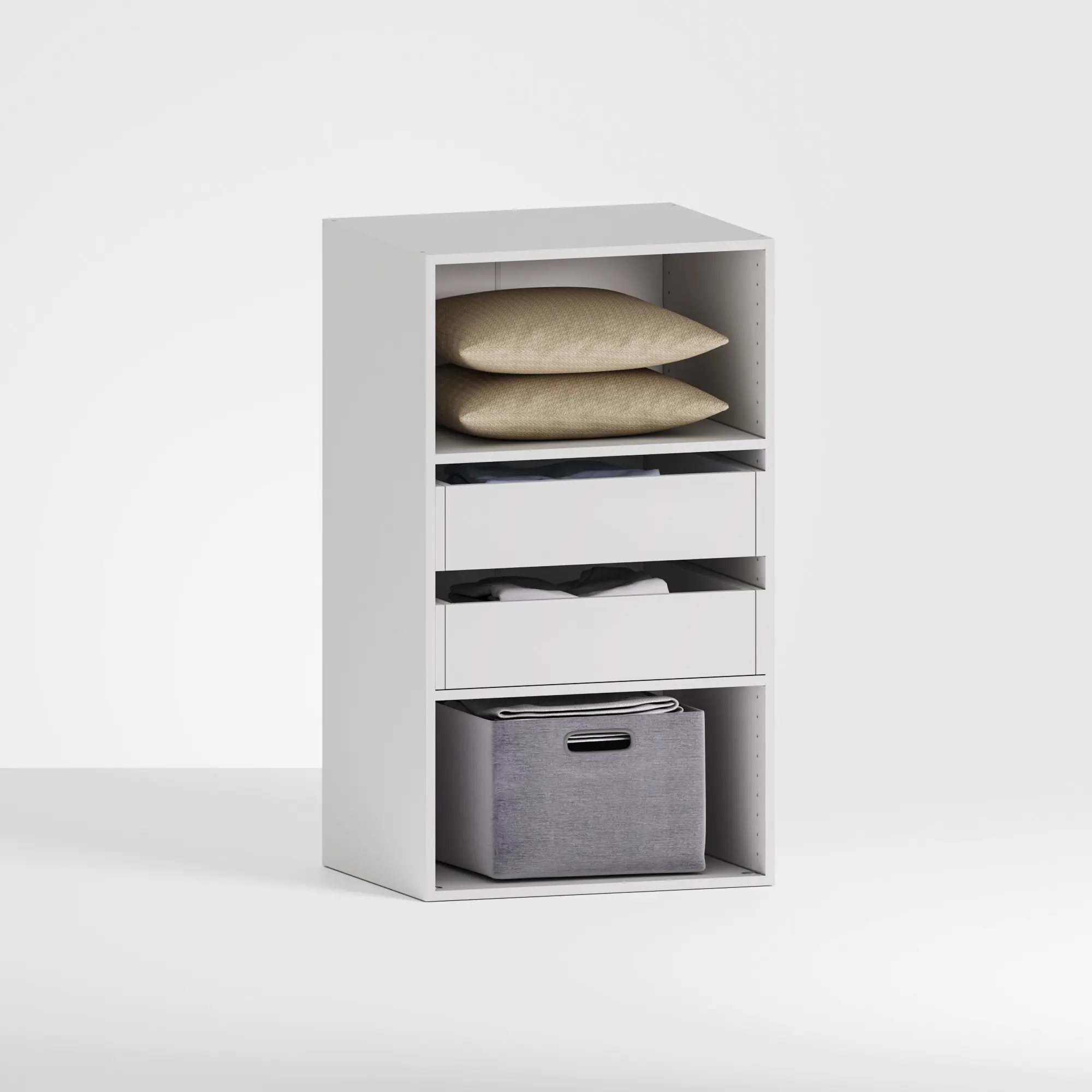 Изображение товара Стеллаж деревянный Фокус Л0213 50x105.3x49 см нагрузка до 5 кг ЛДСП цвет белый