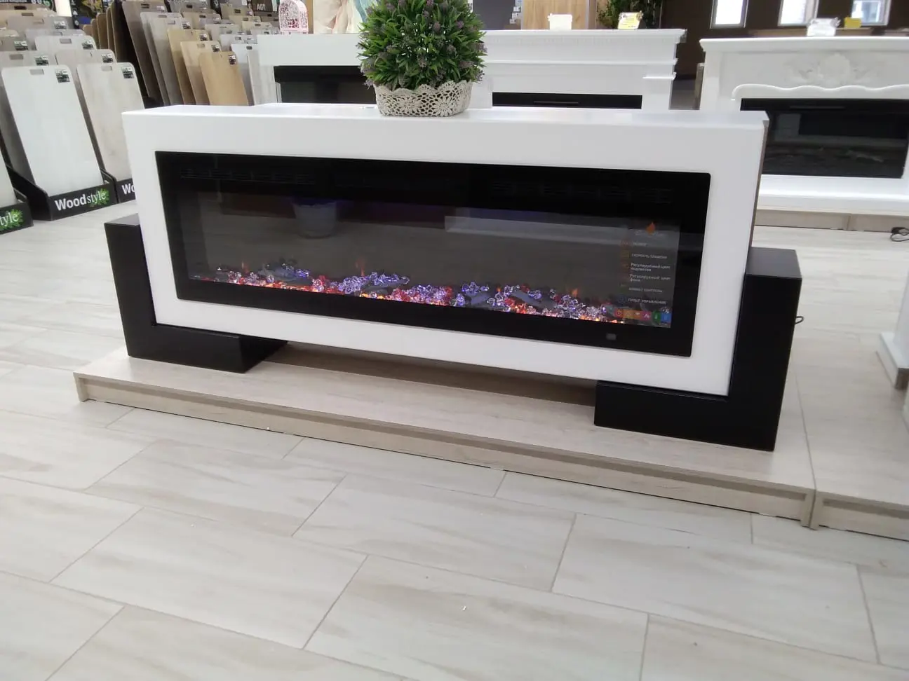 Изображение товара Каминокомплект INTER FLAME Норман с очагом FreeSpace 70 1800Вт белый