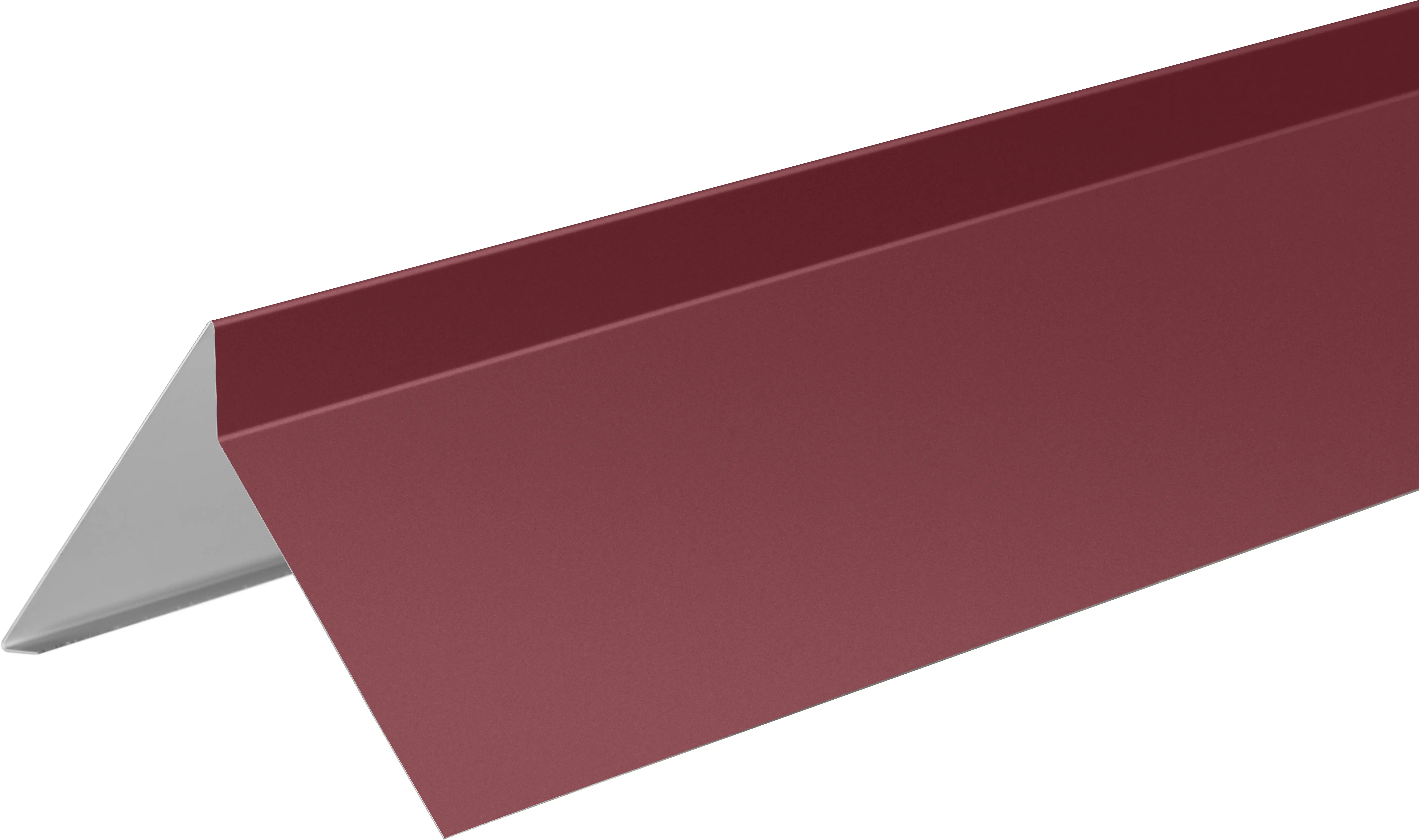 Изображение товара Планка ветровая для гибкой кровли 125x150 мм красная RAL 3005