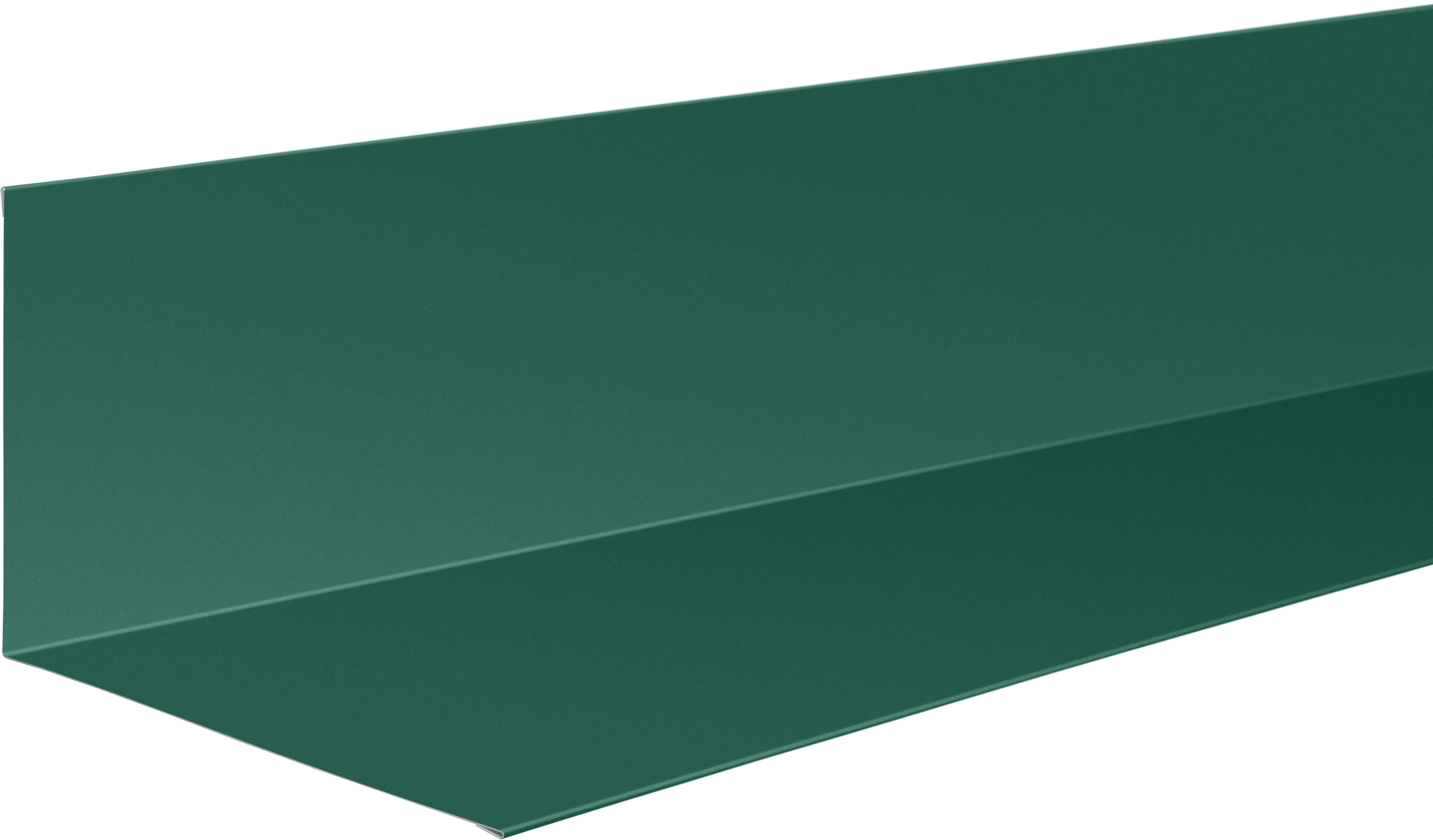 Изображение товара Планка примыкания верхняя 147x250 мм 2 м 0.4мм RAL 6005 Зеленый