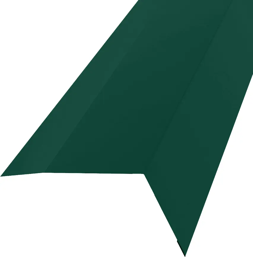 Изображение товара Планка карнизная 100x65 мм 2 м 0.4 мм RAL 6005 зеленый