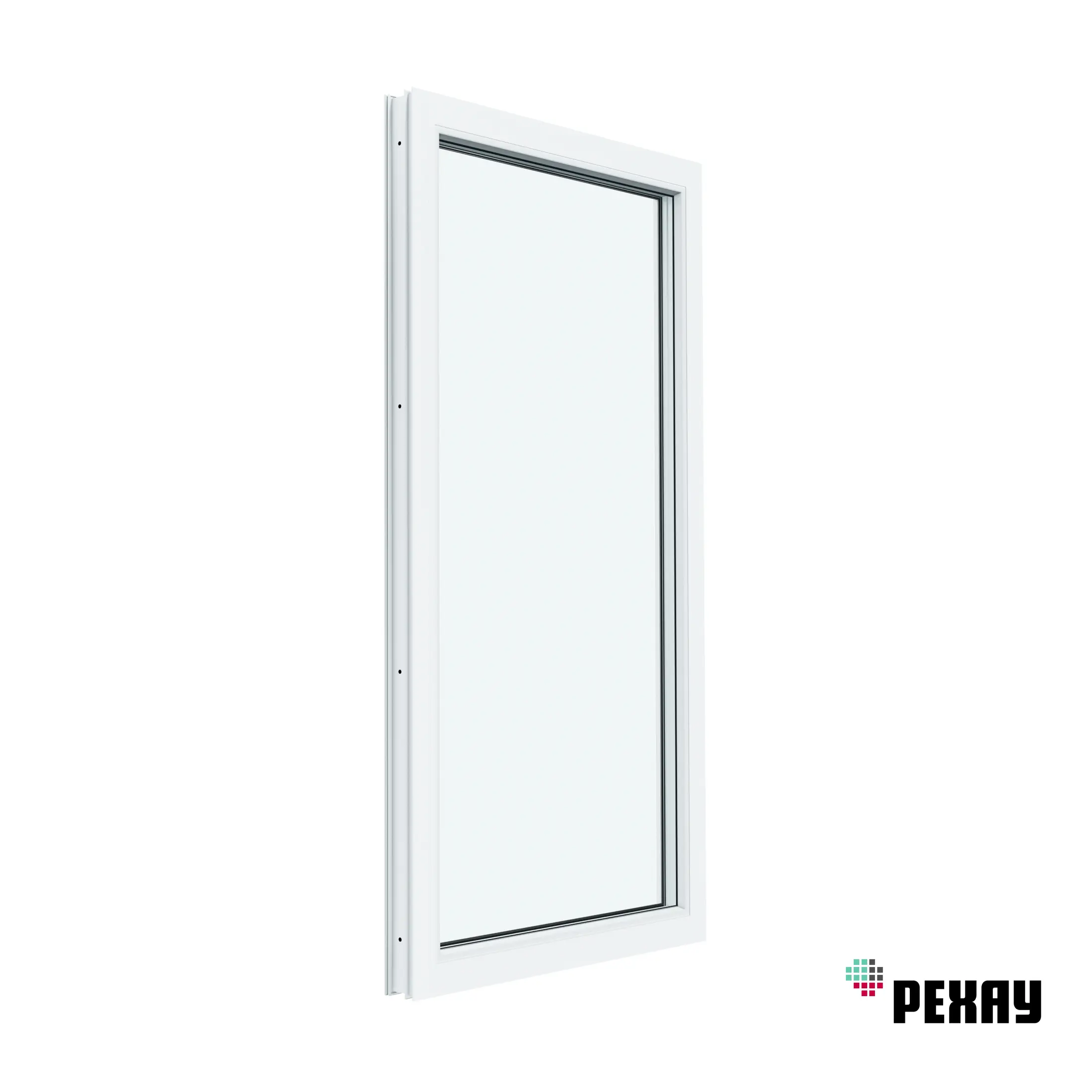 Изображение товара Пластиковое окно REHAU Blitz 900x600 мм глухое для дома и дачи c двухкамерным стеклопакетом