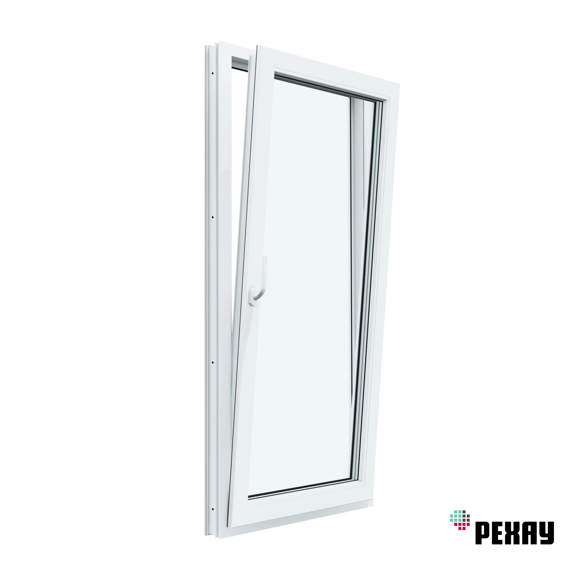 Изображение товара Пластиковое окно ПВХ REHAU Blitz 1200x600 мм одностворчатое с тройным остеклением