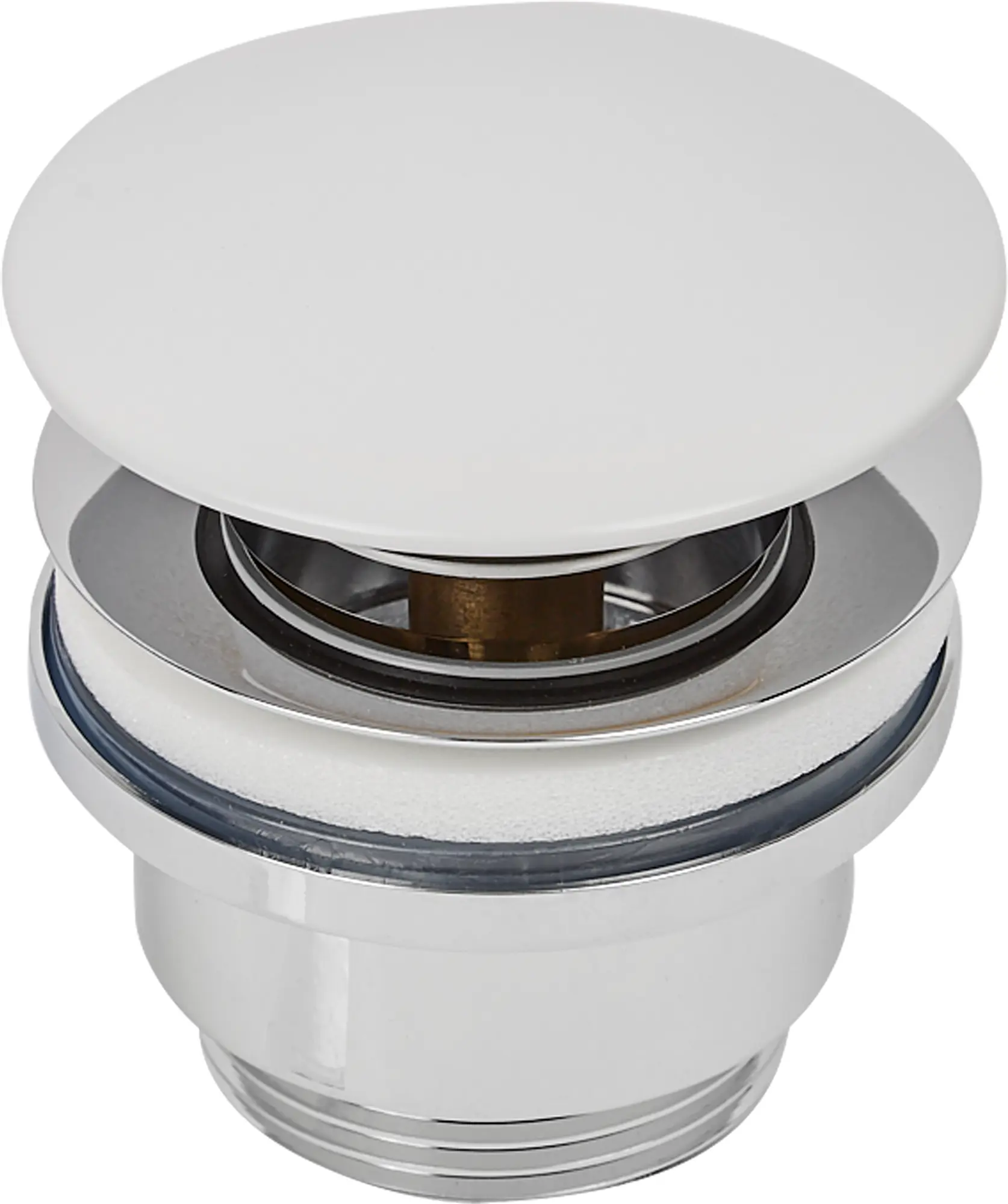 Изображение товара Выпуск для раковины MONLID 40 мм клик-клак с переливом белый