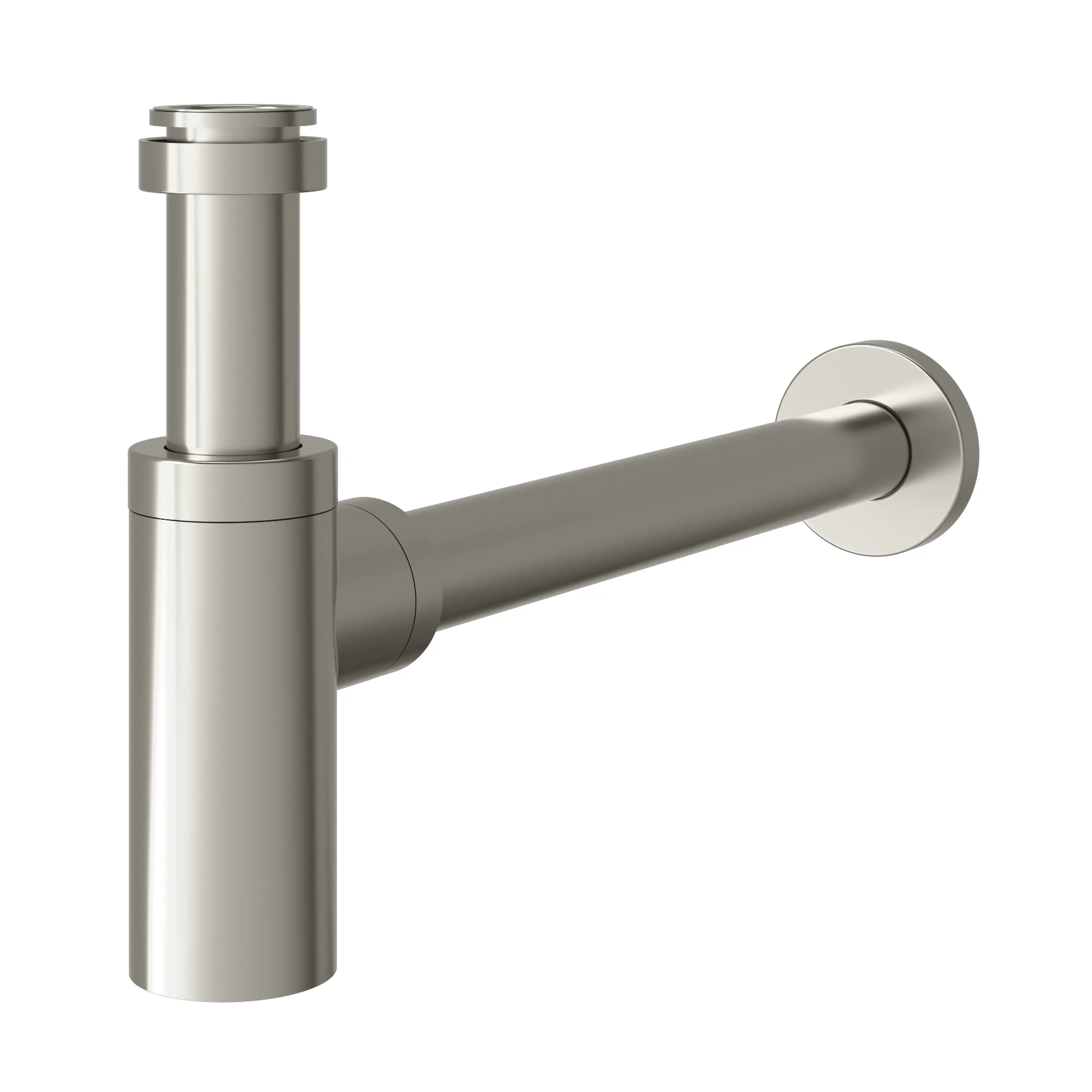 Изображение товара Сифон для раковины Monlid 32 мм никель водосливной латунь хром