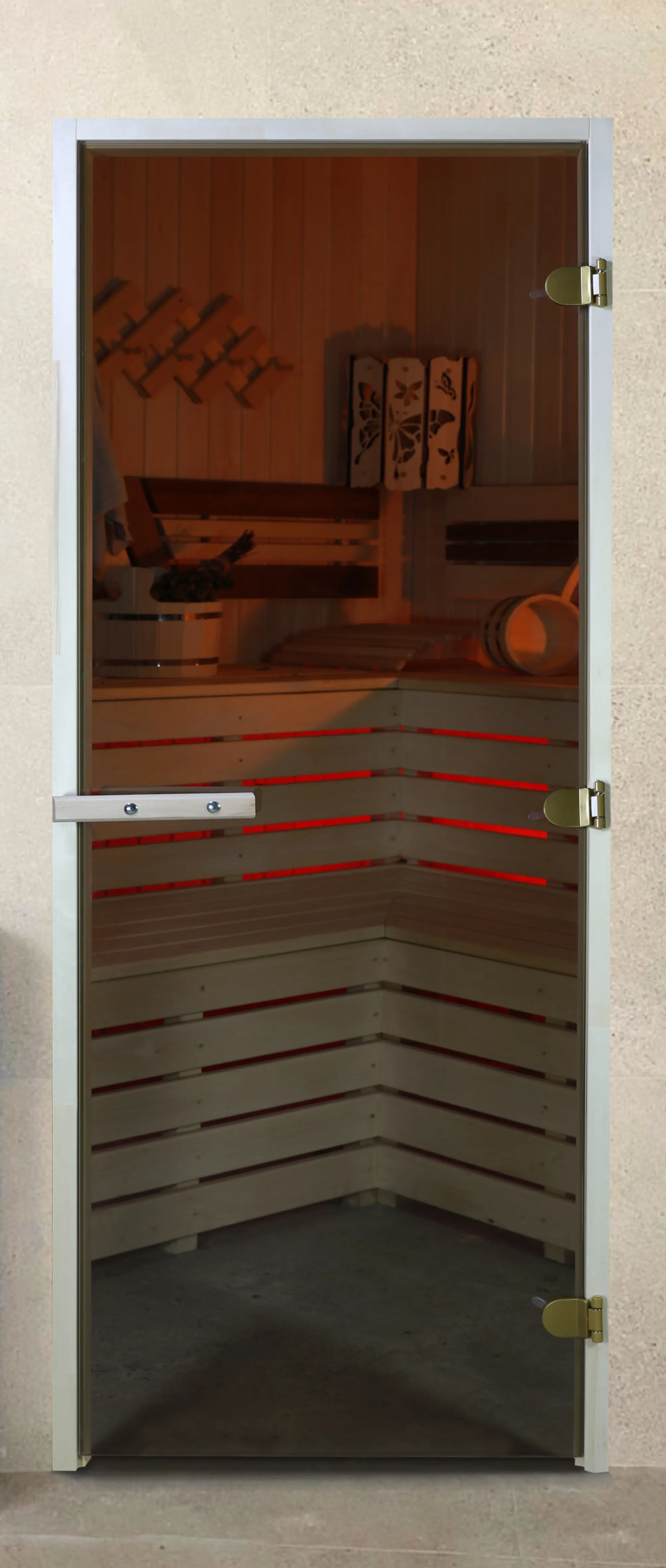 Изображение товара Дверь для бани остекленная из закаленного стекла 189x69 см бронзовая