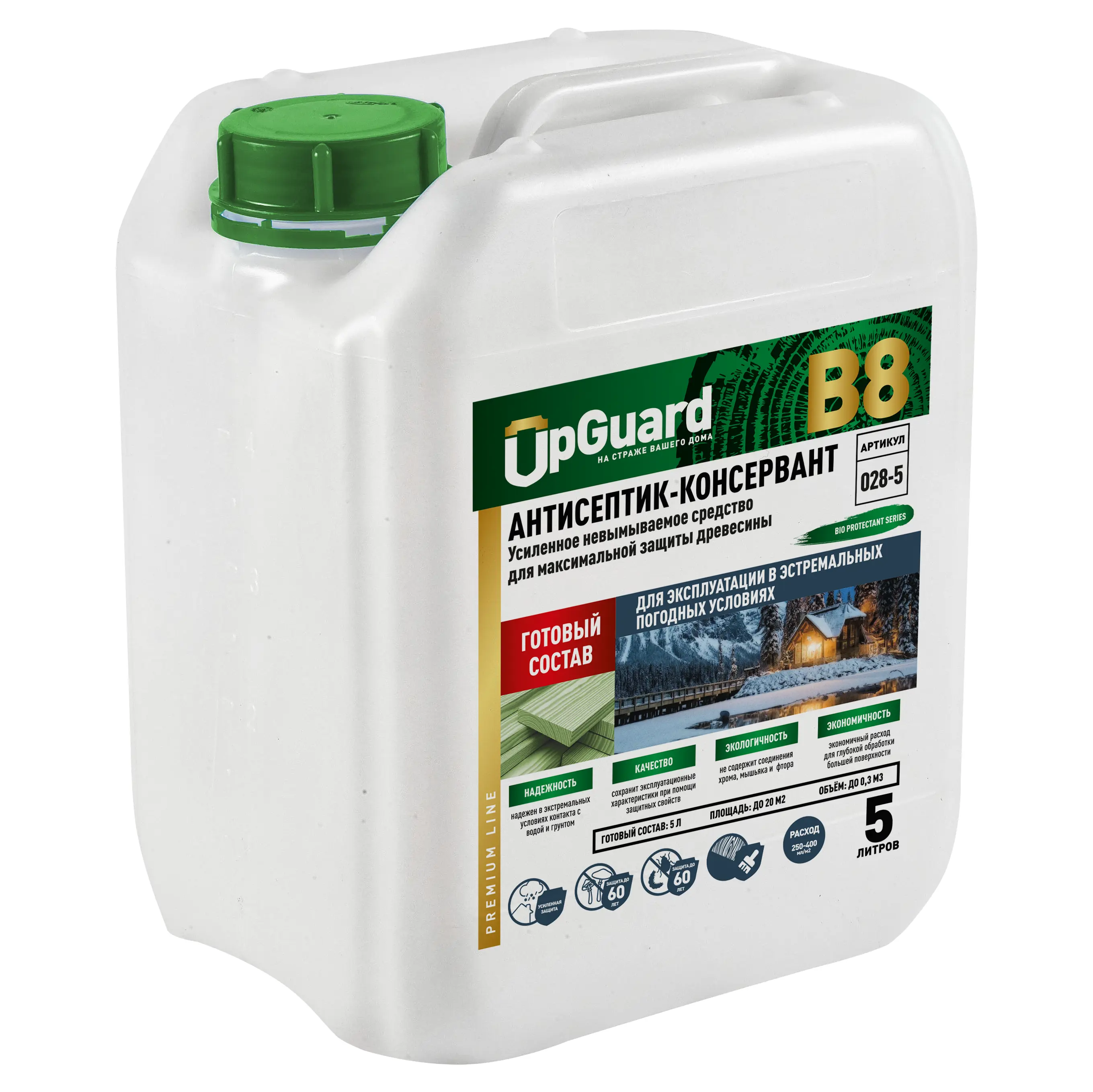 Изображение товара Антисептик невымываемый для дерева Upguard B8 028-5 5л
