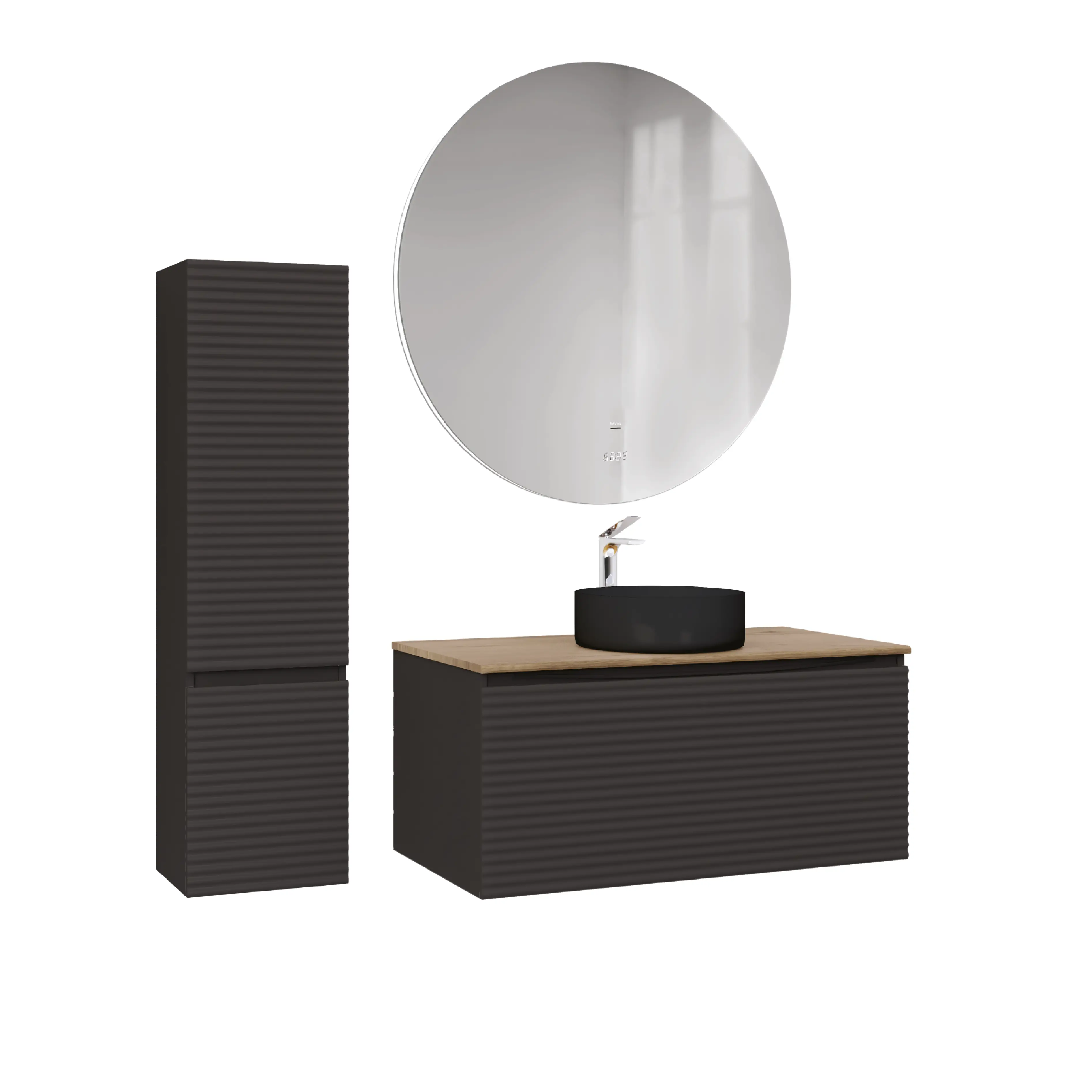 Изображение товара Тумба под раковину подвесная Jorno Coss.01.100/P/A-DZ/JR 99.4см цвет антрацит