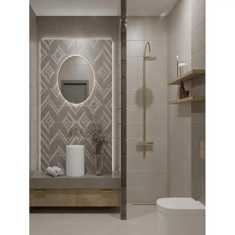 Изображение товара Керамическая плитка Limestone 24.2x70 см бежевый Матовая для стен и интерьера