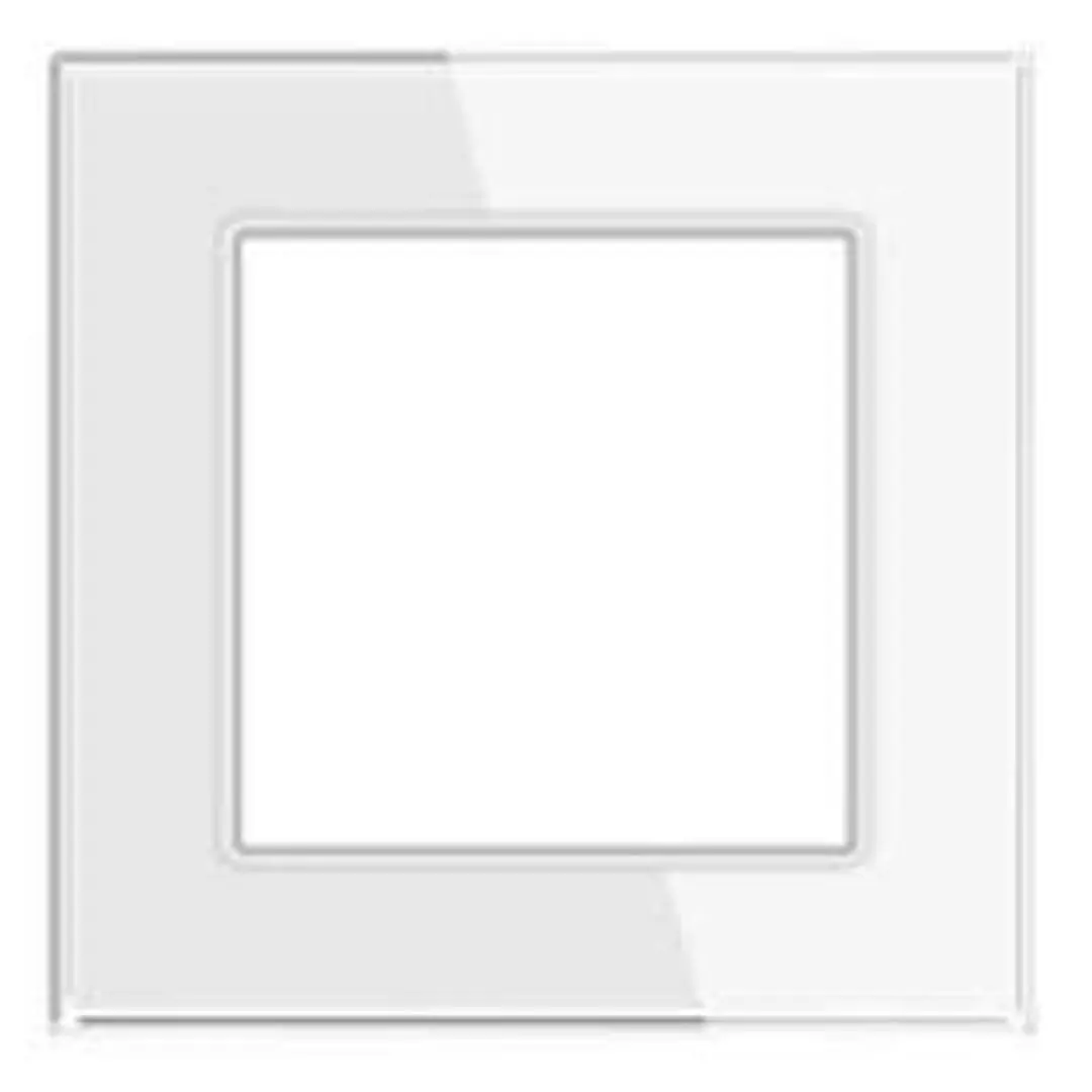 Изображение товара Рамка для розеток и выключателей Arlight FRM-Glare-GS-1-WH 1 пост стекло цвет белый