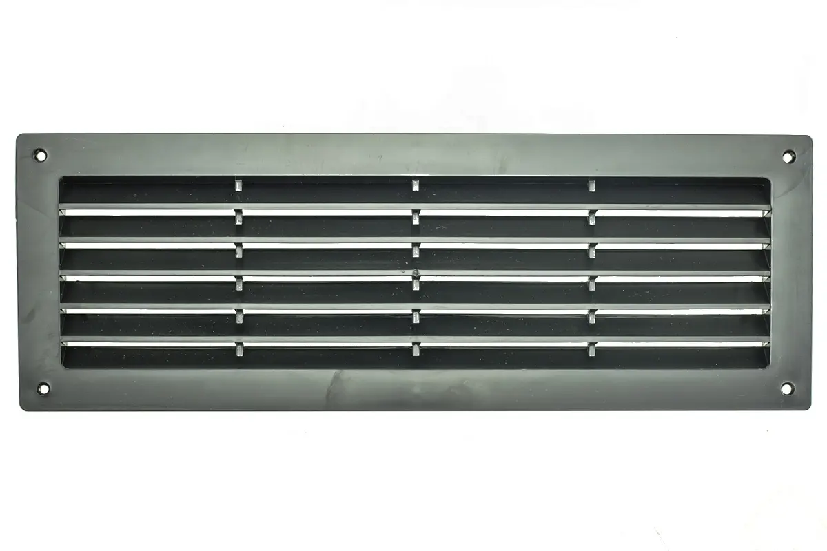 Изображение товара Решетка дверная вентиляционная, 344x108 мм, цвет черный