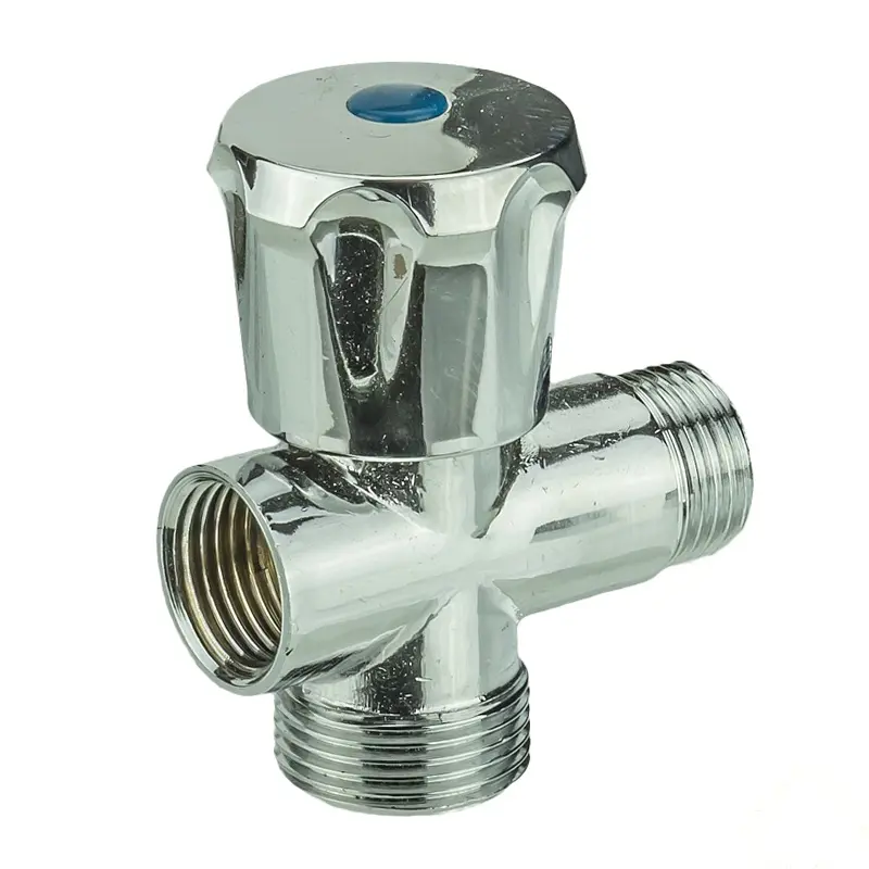 Изображение товара Вентиль запорный Valtec VT.255.N.04 DN16 PN10 1/2"x3/4"x1/2" НР/ВР ручка барашек латунь