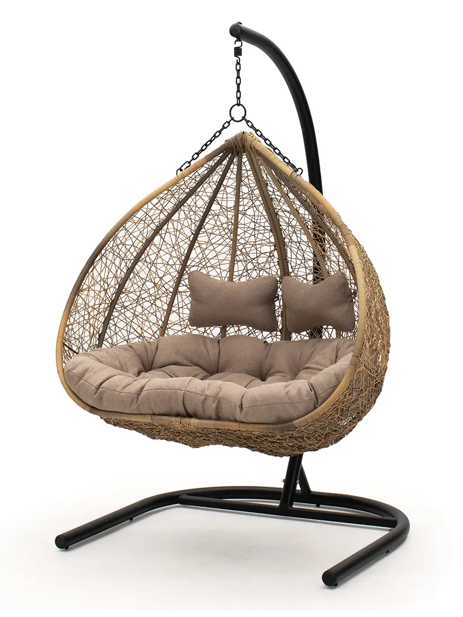 Изображение товара Кресло подвесное Kornera 012105-re Джемини 2-х местные до 220 кг бежевый