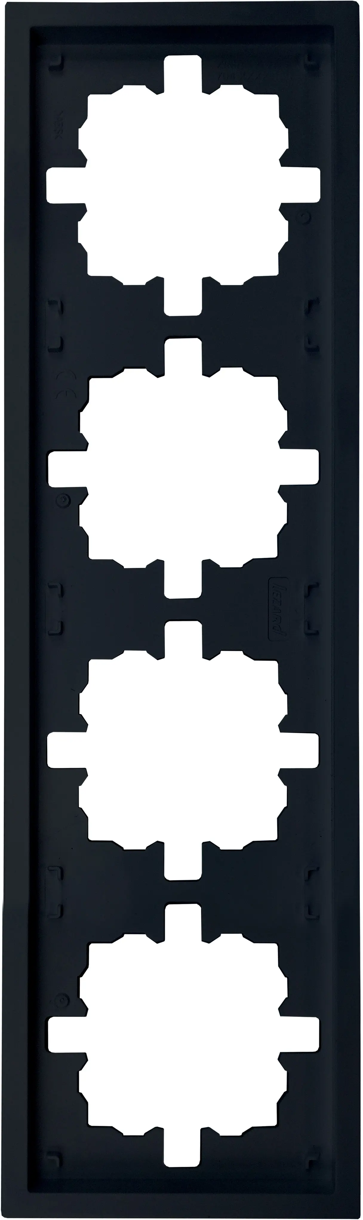 Изображение товара Рамка для розеток и выключателей Lezard Zima 4 поста черный бархат