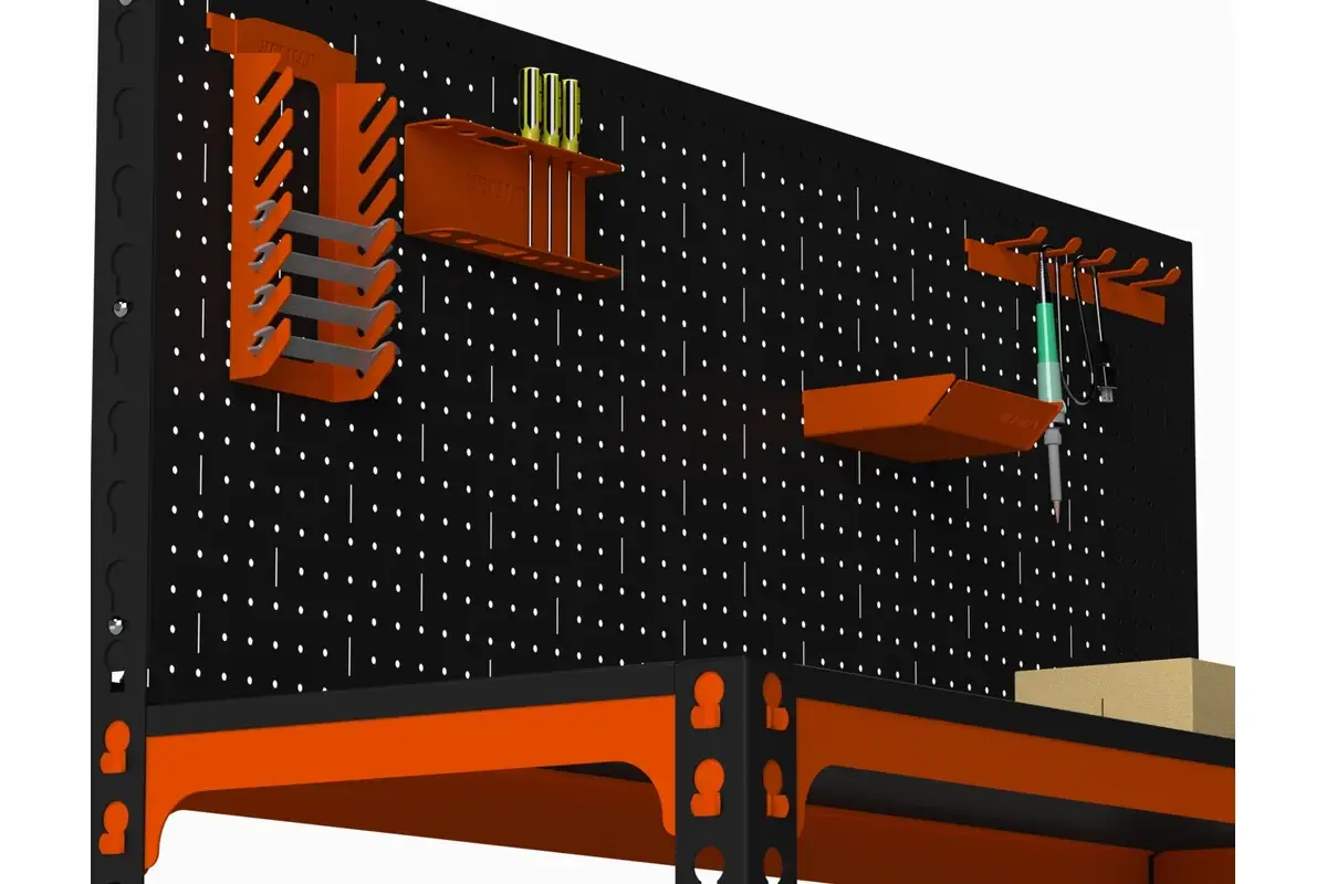 Изображение товара Металлический рабочий стол METALEX SMMOPRIA751350 с перфопанелью для производства и мастерских