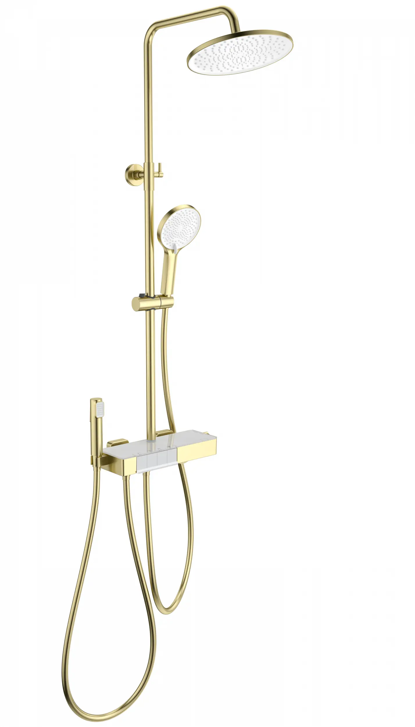 Изображение товара Душевая система Wonzon & woghand WW-B3580-BG 1 режимная цвет брашированное золото