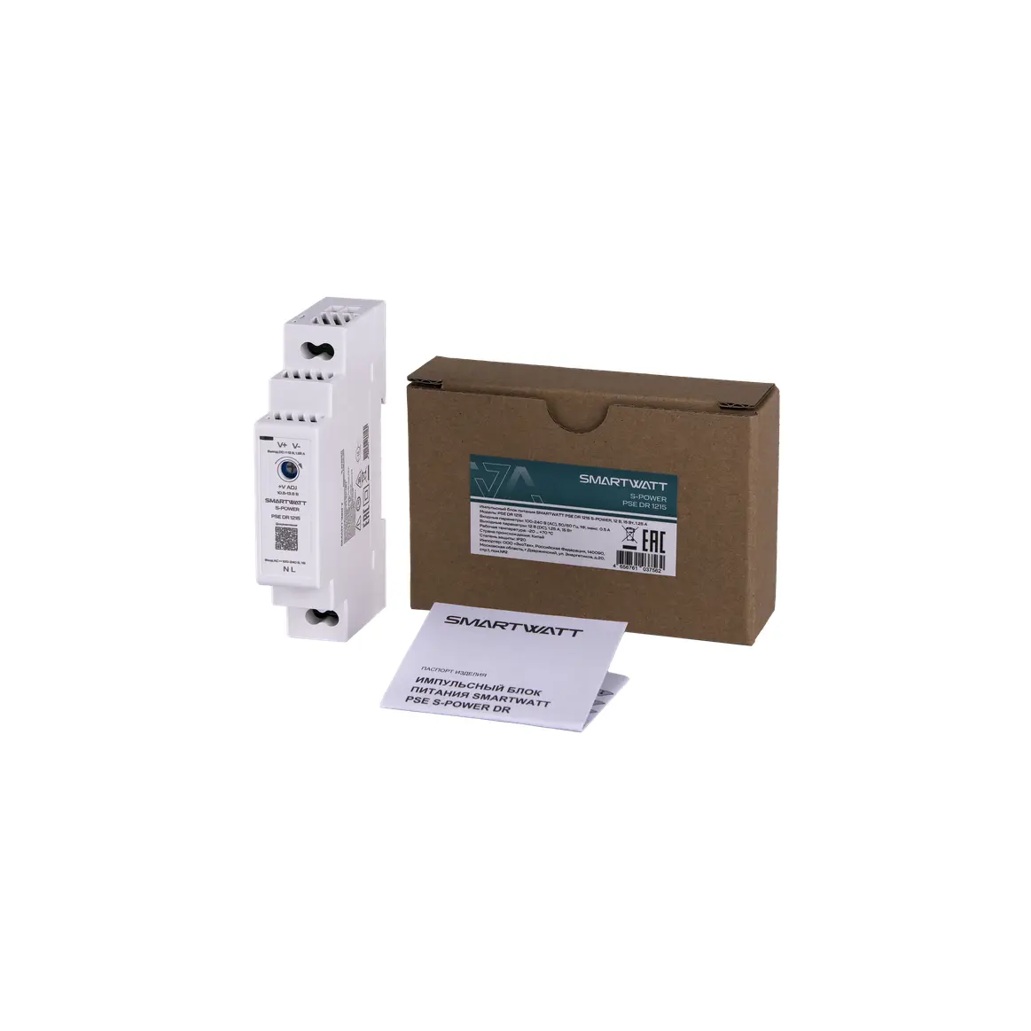 Изображение товара Импульсный блок питания Smartwatt PSE DR 1215 S-POWER 12 В 15 Вт 125 А