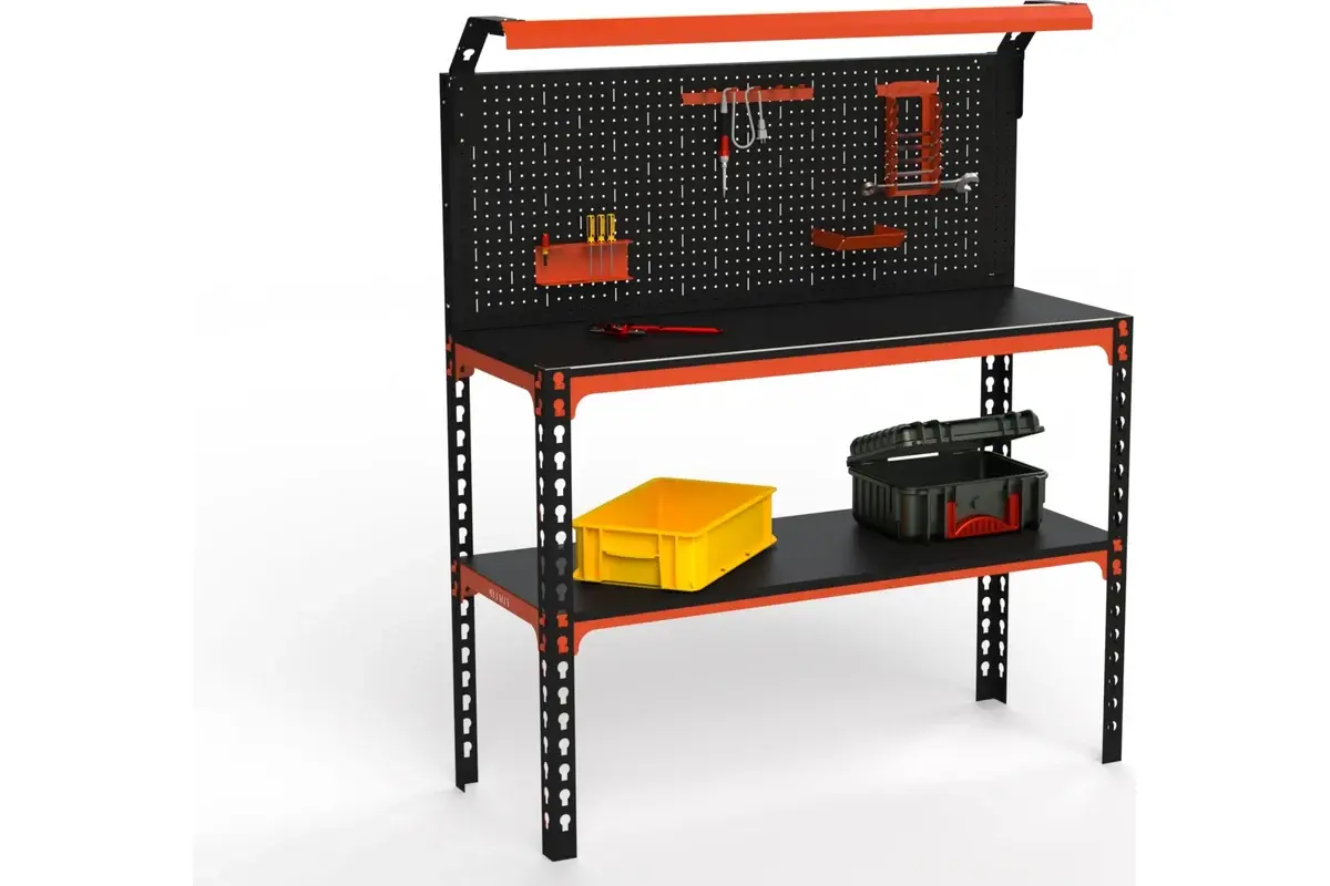 Изображение товара Верстак стационарный Metalex 111545 с освещением, 260 кг нагрузка, Россия