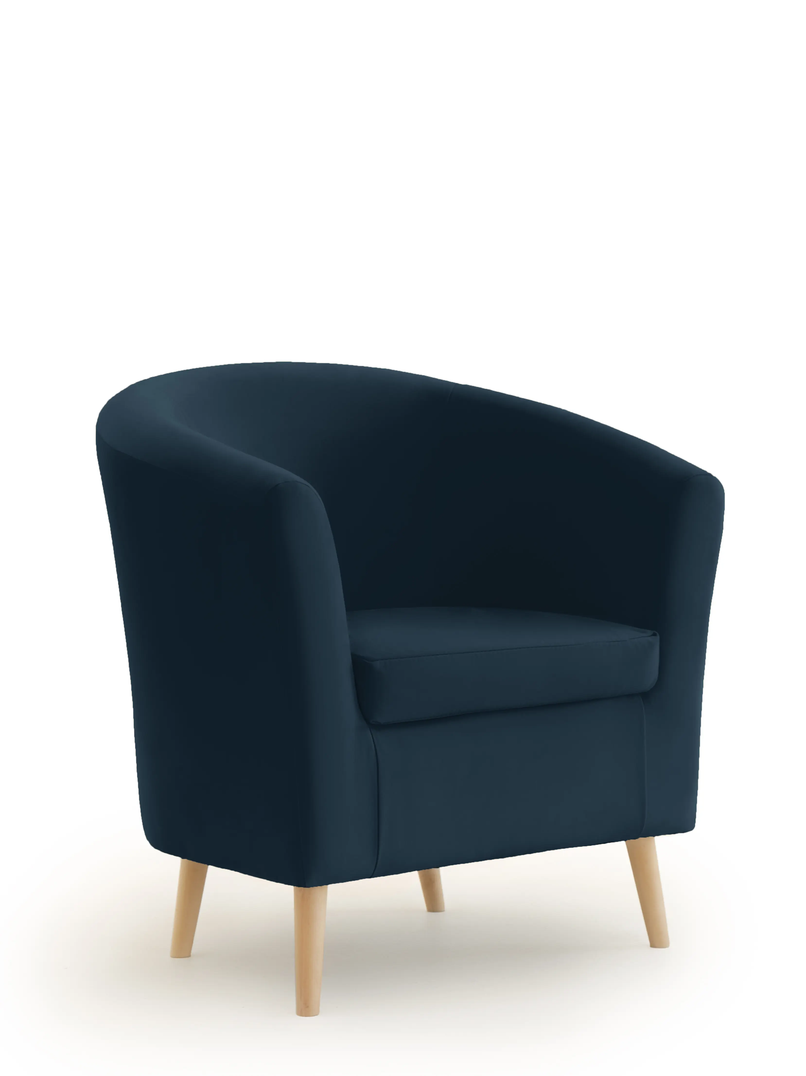 Изображение товара Кресло Диван не мебель Алекто 85x85x75 см велюр цвет синий;темно-синий