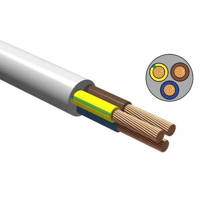 Изображение товара Провод NVO ПВСн 3x1.5 20 м цвет белый ГОСТ