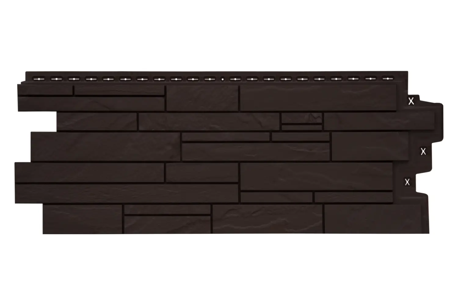 Изображение товара Фасадная панель Grand line Скала Стандарт 1110x418x20мм коричневый 0.37м²