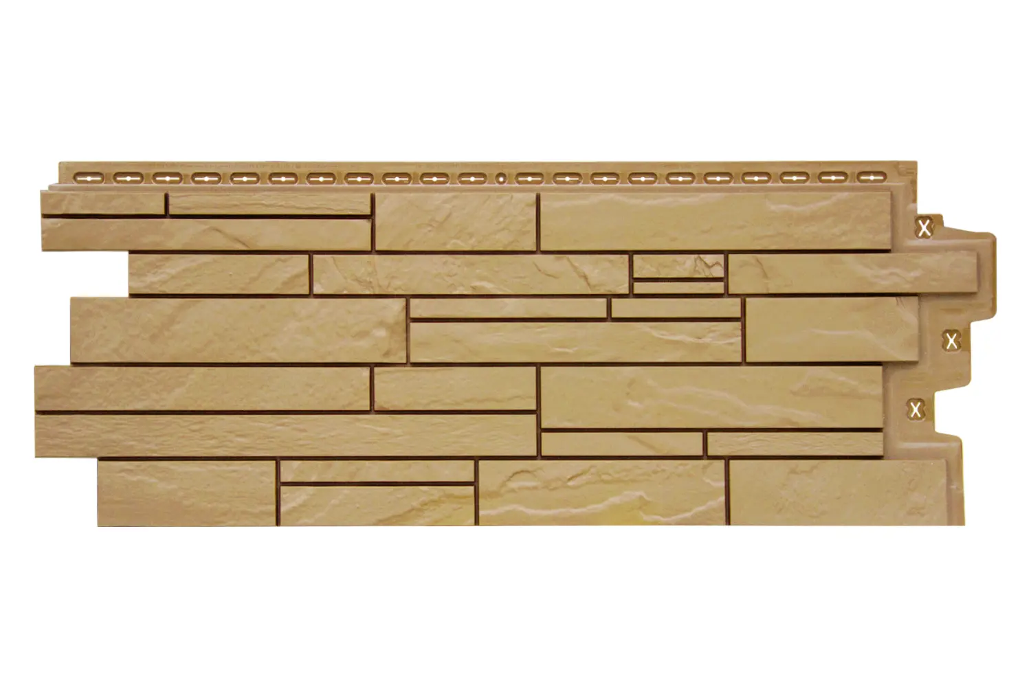 Изображение товара Фасадная панель Grand line Скала Стандарт 1110x418x20мм песочный 0.37м²