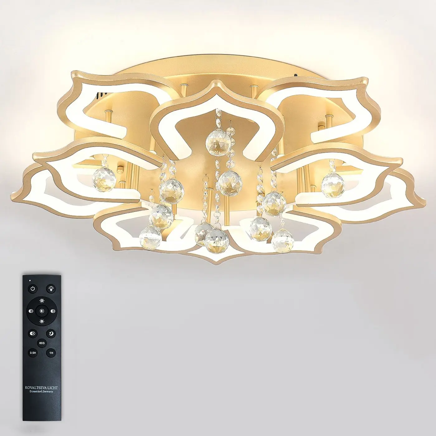 Изображение товара Люстра потолочная светодиодная NATALI KOVALTSEVA FLOREL 25 м² с пультом управление Изменение оттенк