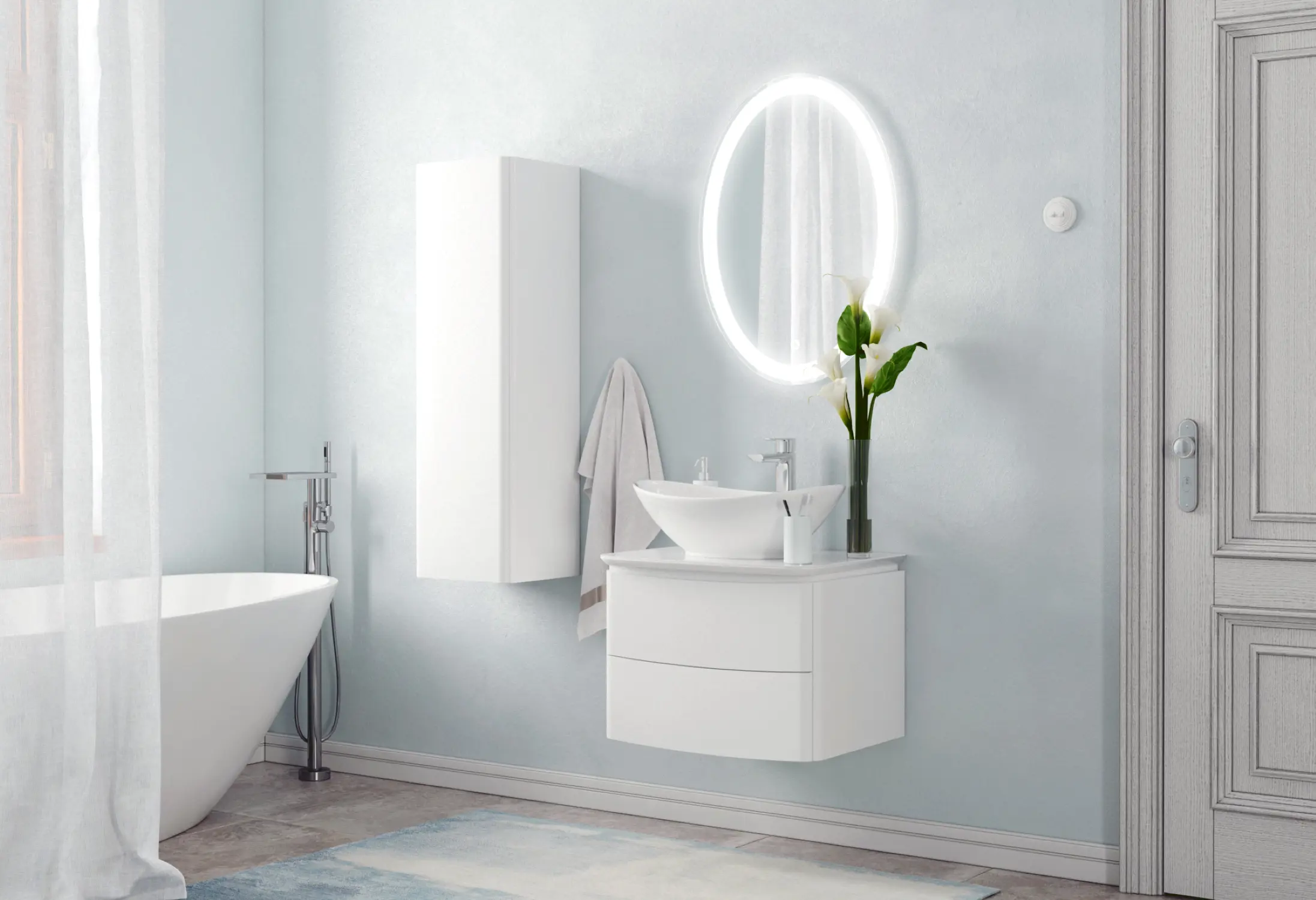 Изображение товара Тумба под раковину подвесная Corozo SD-00001643 60см цвет белый