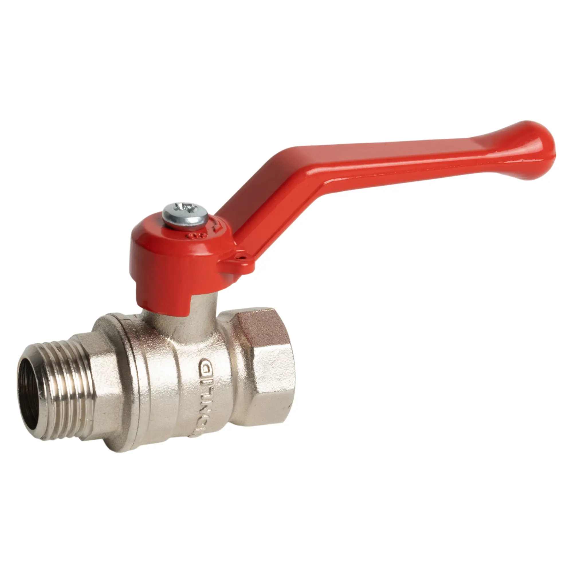 Изображение товара Кран шаровой прямой MONLID DN13 PN40 1/2" НР/ВР латунь ручка рычаг