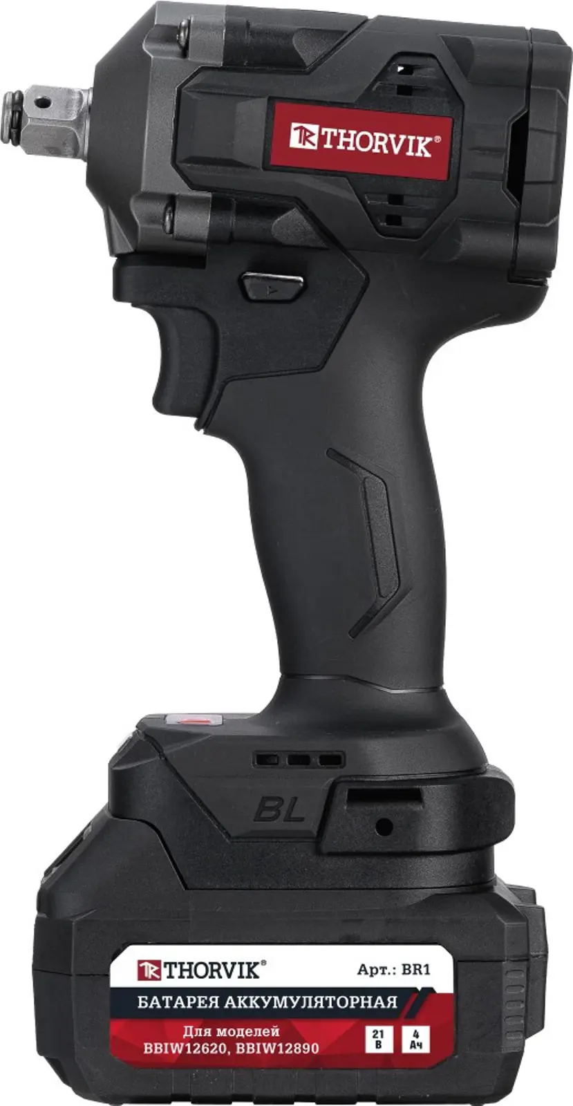 Изображение товара Гайковерт аккумуляторный Thorvik BBIW12890 21 В 890 Нм бесщёточный с кейсом