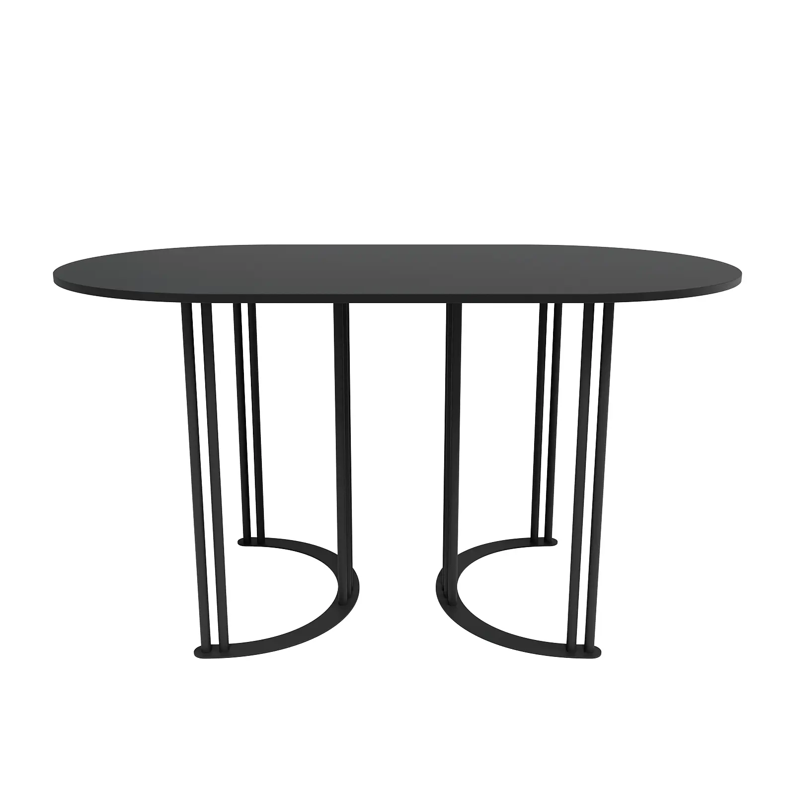 Изображение товара Кухонный стол овальный Genglass Violur GGT-20-2-2-14080 140x80 см лдсп цвет черный