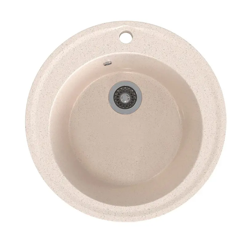 Изображение товара Мойка для кухни Mixline NL-TMS01 (328) 47.5x47.5 см глубина чаши 19.4 см искусственный камень цвет бежевый