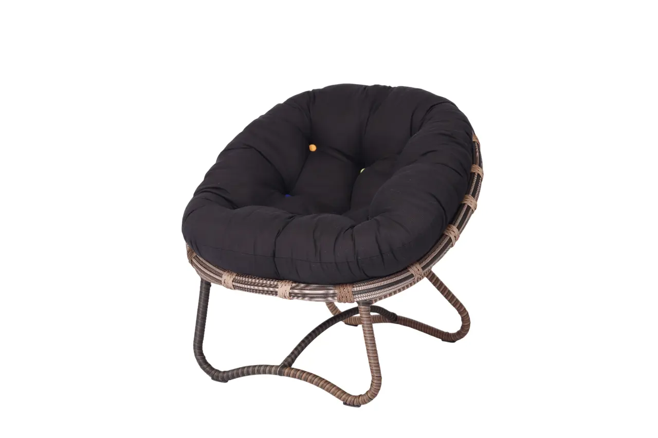 Изображение товара Кресло садовое Niko из искусственного ротанга 85x83x82 см коричневое для отдыха