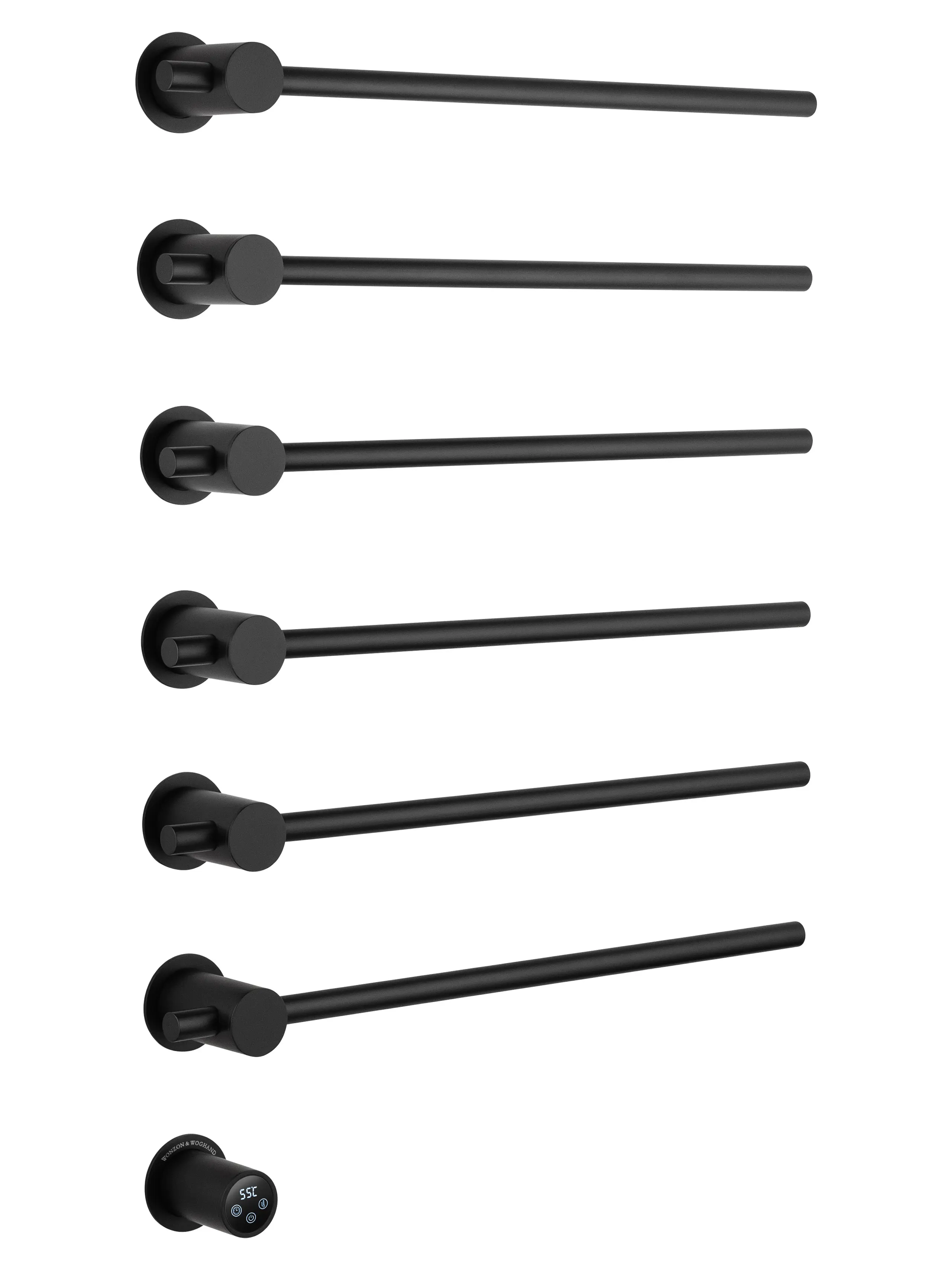 Изображение товара Электрический полотенцесушитель Wonzon & Woghand Baden черный 550x785 мм 60 Вт с терморегулятором