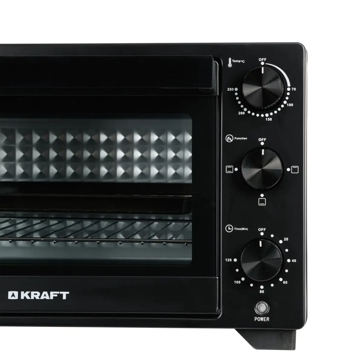 Изображение товара Электропечь 1500 Вт Kraft KFC-MO 250 HBL 46.3x30.3x35.7 см цвет черный