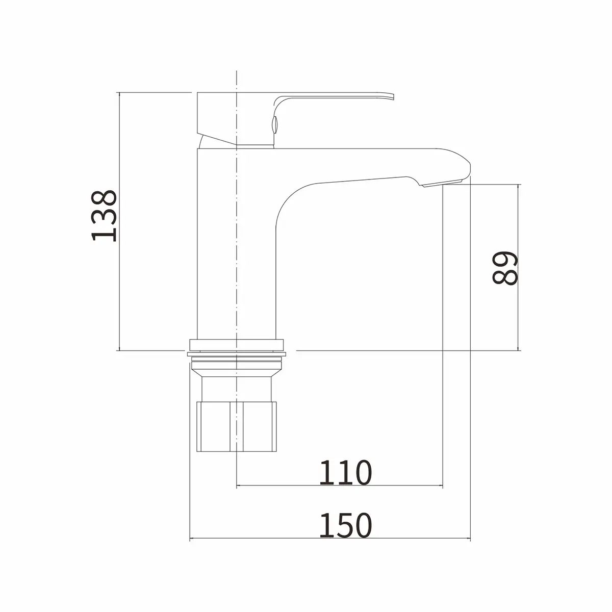Изображение товара Смеситель для ванны Fashun 276154 цвет черный