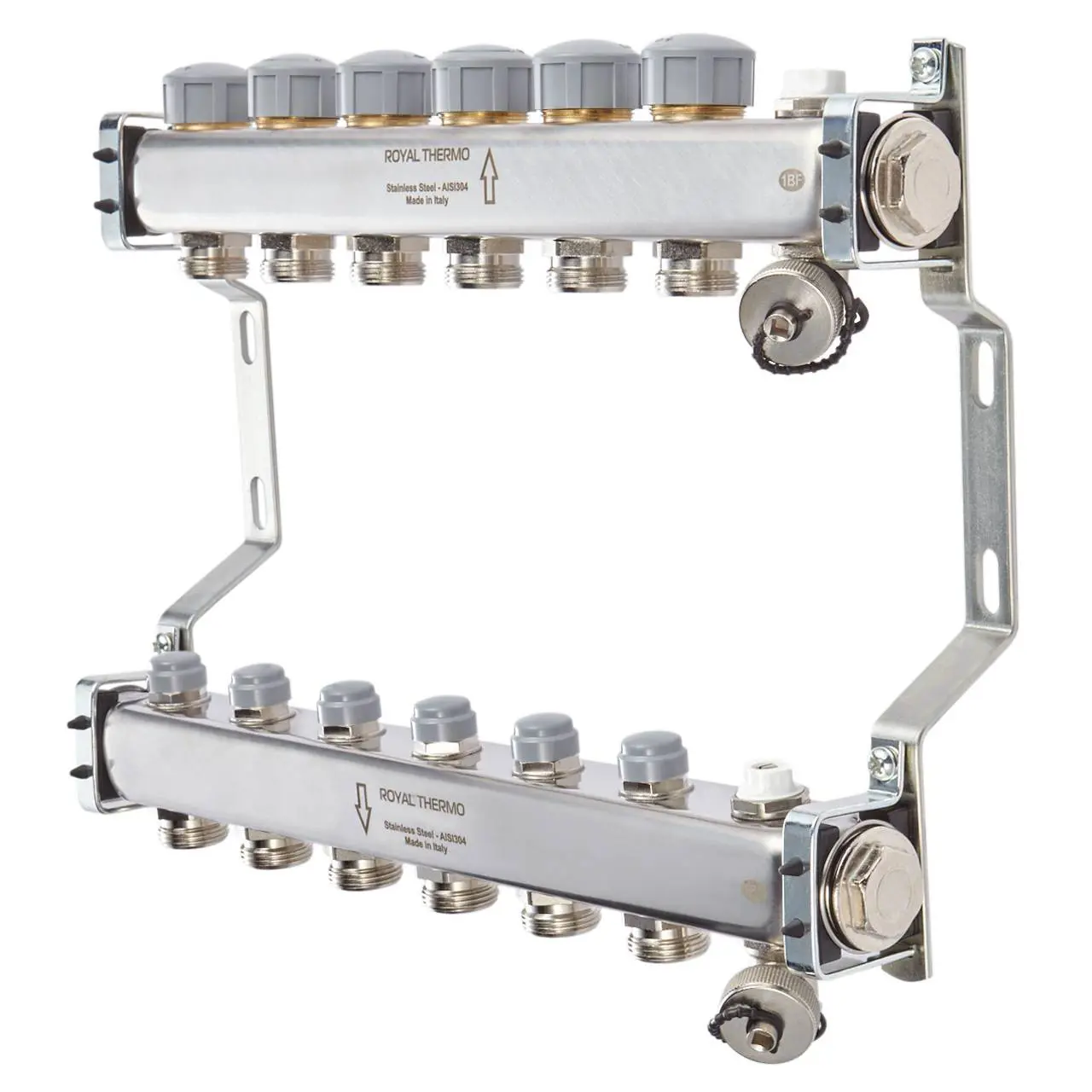 Изображение товара Коллекторная группа Royal thermo 11 выходов нержавеющая сталь Италия