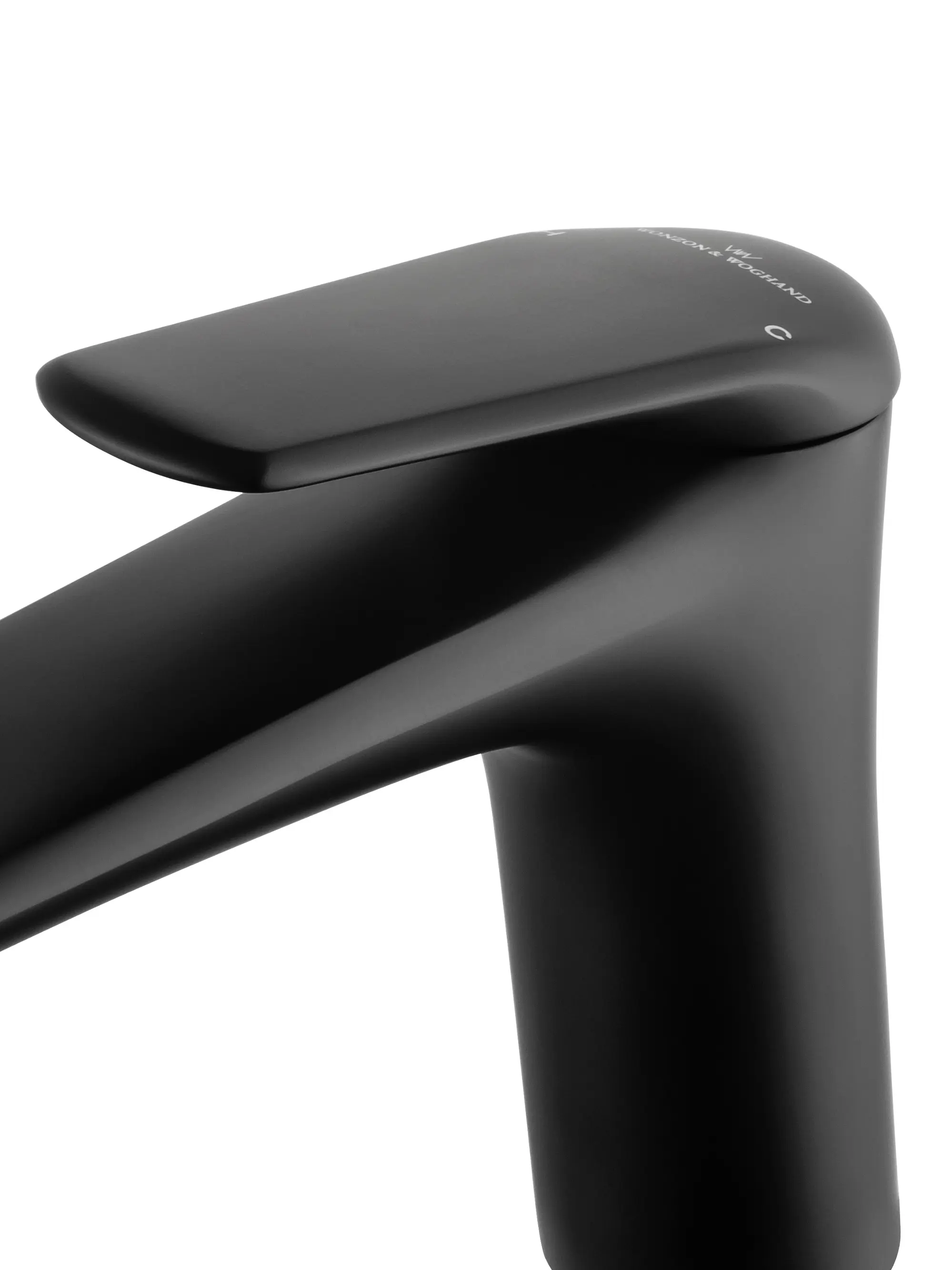 Изображение товара Смеситель для раковины Wonzon & Woghand Elbe однорычажный цвет черный матовый WW-A41222-MB