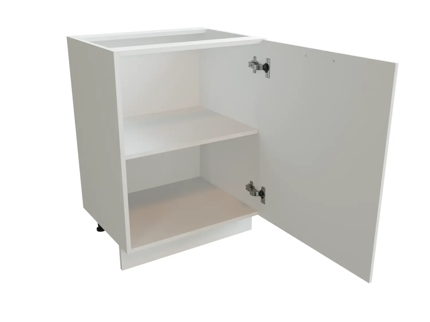 Изображение товара Напольный шкаф с 1-ой дверью МС Прага Сурская мебель 816x600x474 МДФ цвет Белый/Белое дерево