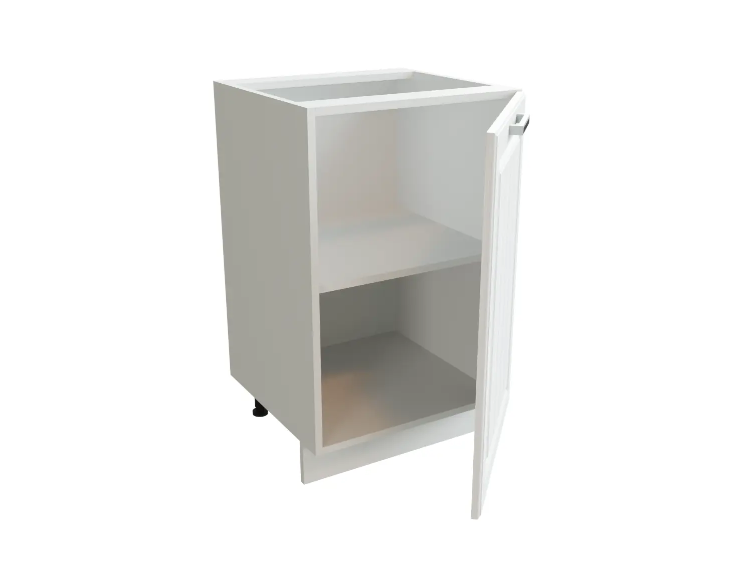 Изображение товара Напольный шкаф с 1-ой дверью МС Прага Сурская мебель 816x500x478 МДФ цвет Белый/Белое дерево