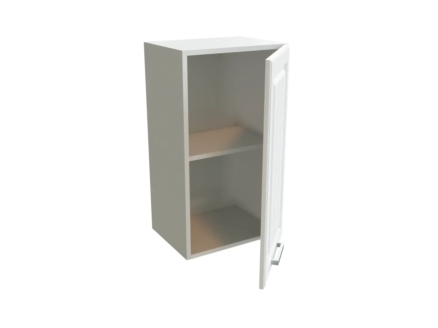 Изображение товара Навесной шкаф МС Прага Сурская мебель с 1-ой дверью 716x400x318 МДФ цвет Белый/Белое дерево