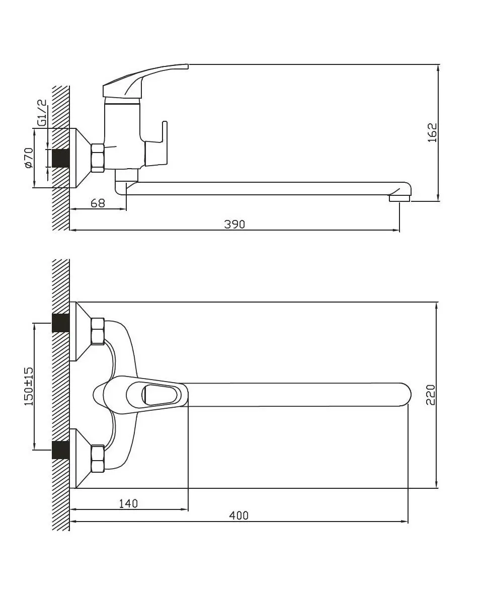 Изображение товара Смеситель для ванны Diadonna D80-222111 цвет хромированный