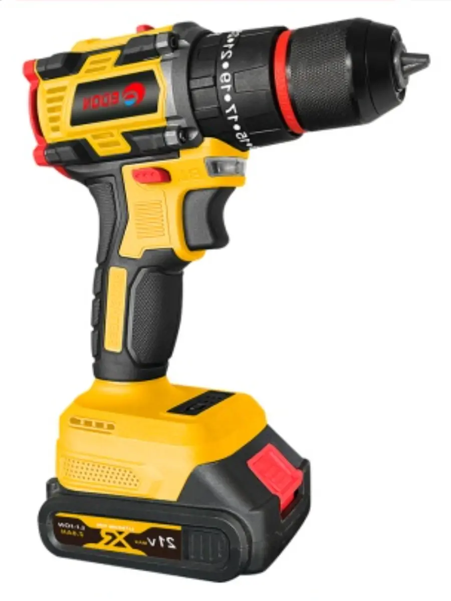 Изображение товара Дрель-шуруповерт аккумуляторная бесщеточная Edon AD-21PBL, 21 В Li-Ion 2x2 Ач