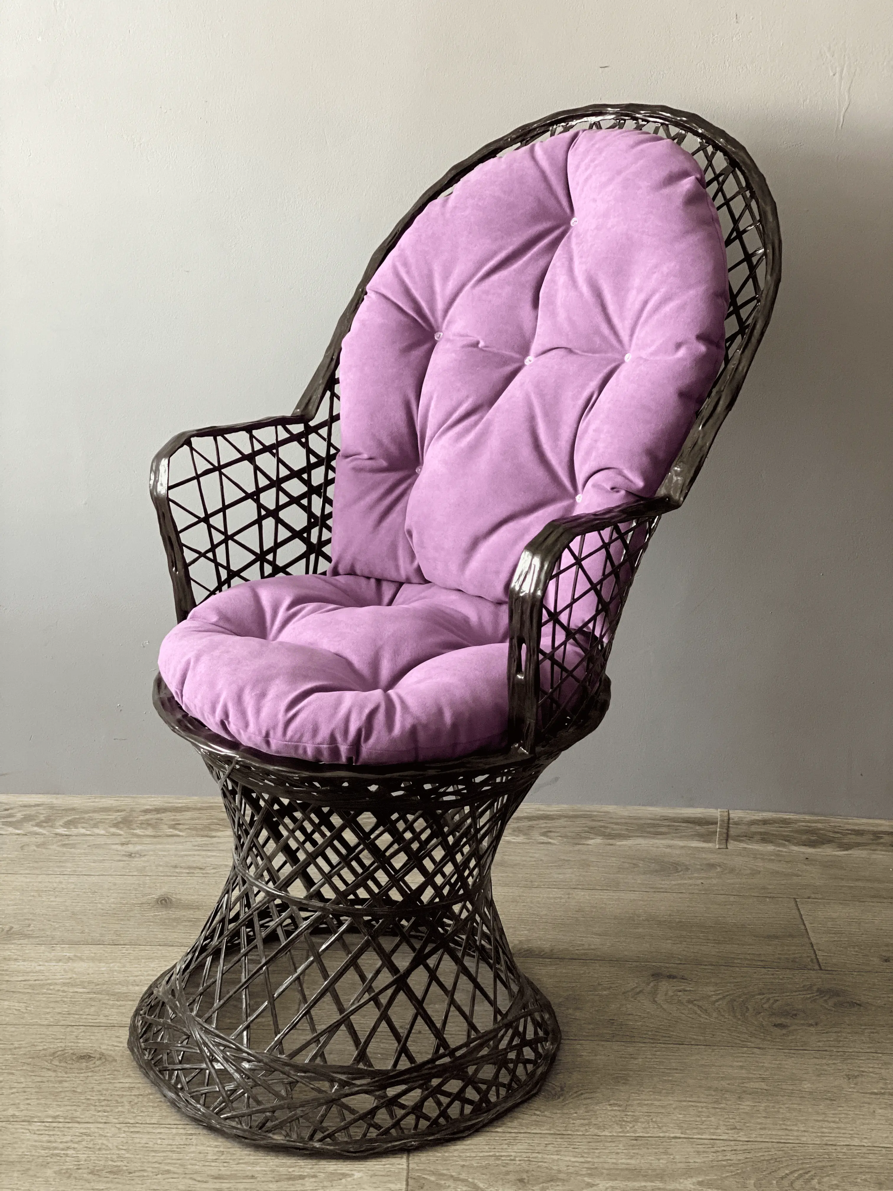 Изображение товара Кресло садовое Ajurio Flandria с подушкой коричневое