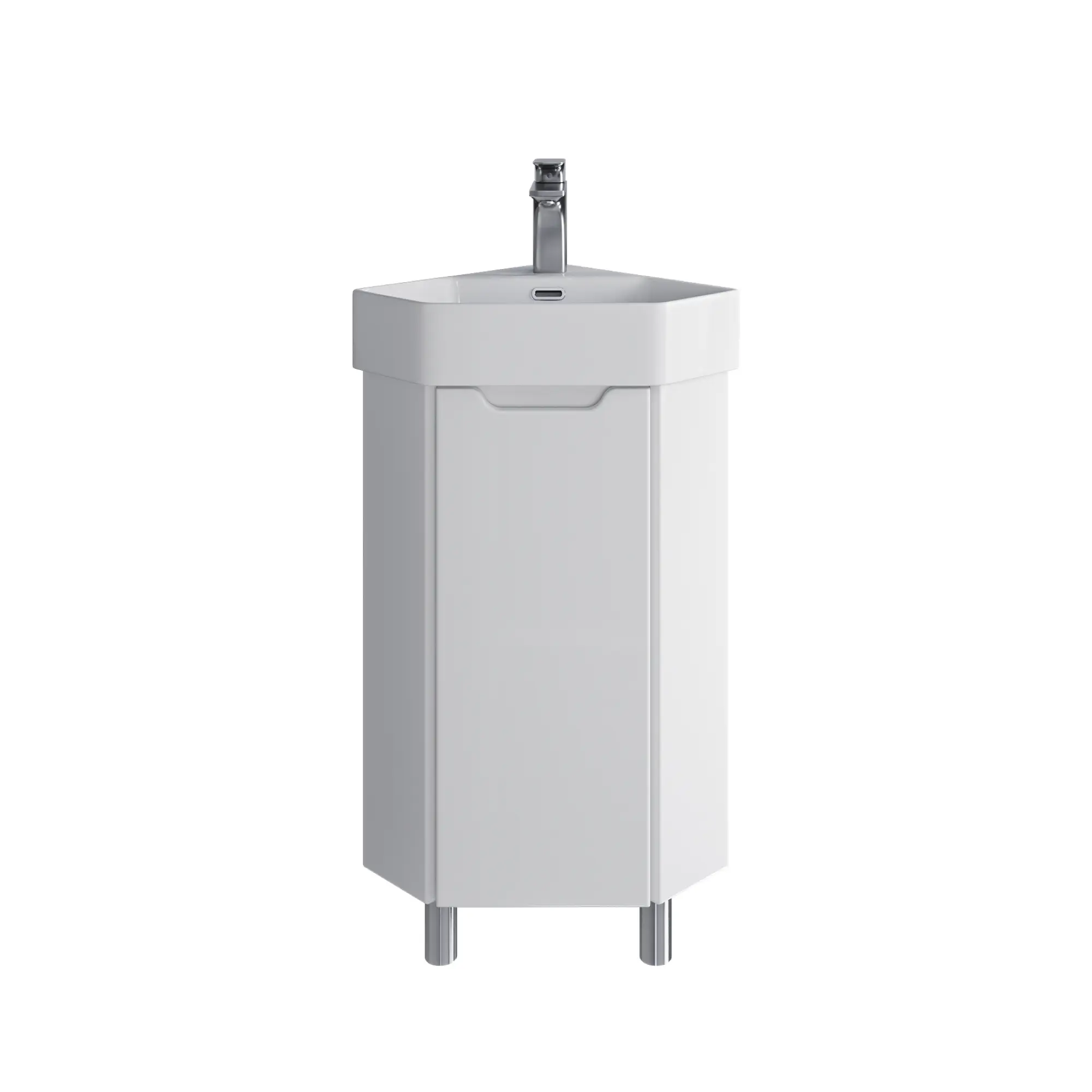 Изображение товара Тумба под раковину Sanstar Лайн 399.1-1.4.1.КЛАЙ напольная см с раковиной цвет белый