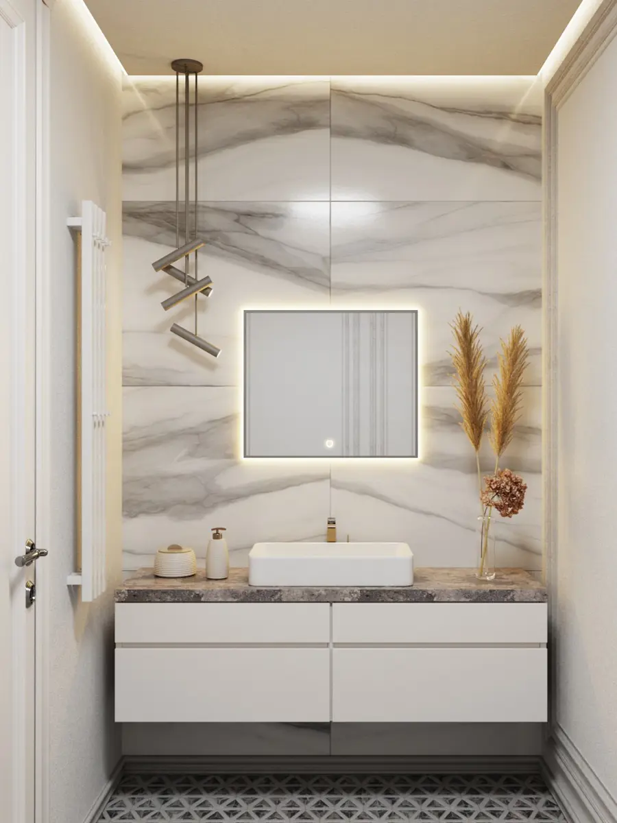 Изображение товара Зеркало с подсветкой в ванную Alumirror 70x60см сенсорное цвет серебро