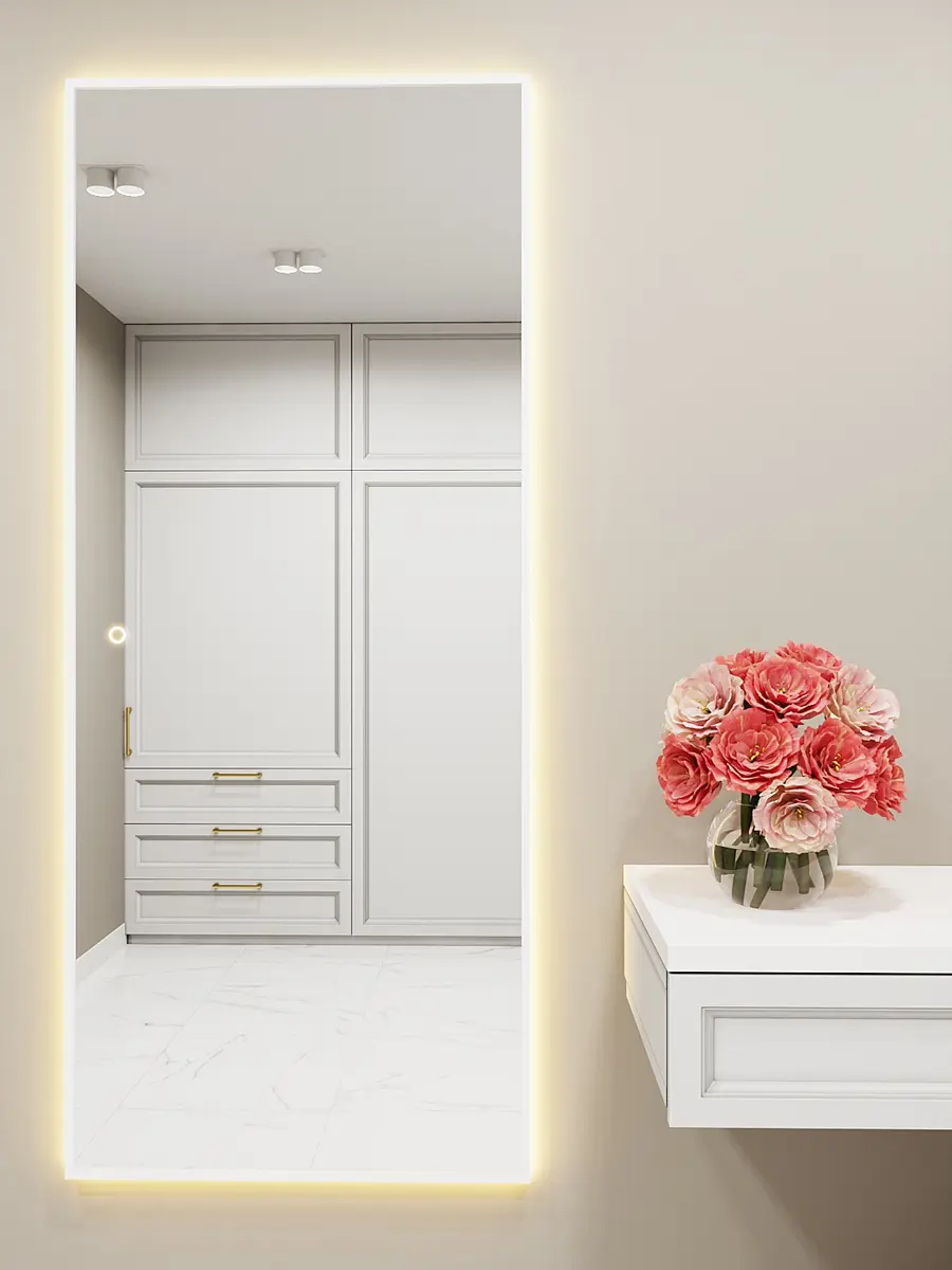 Изображение товара Зеркало с подсветкой в ванную Alumirror 170x60см сенсорное цвет белое