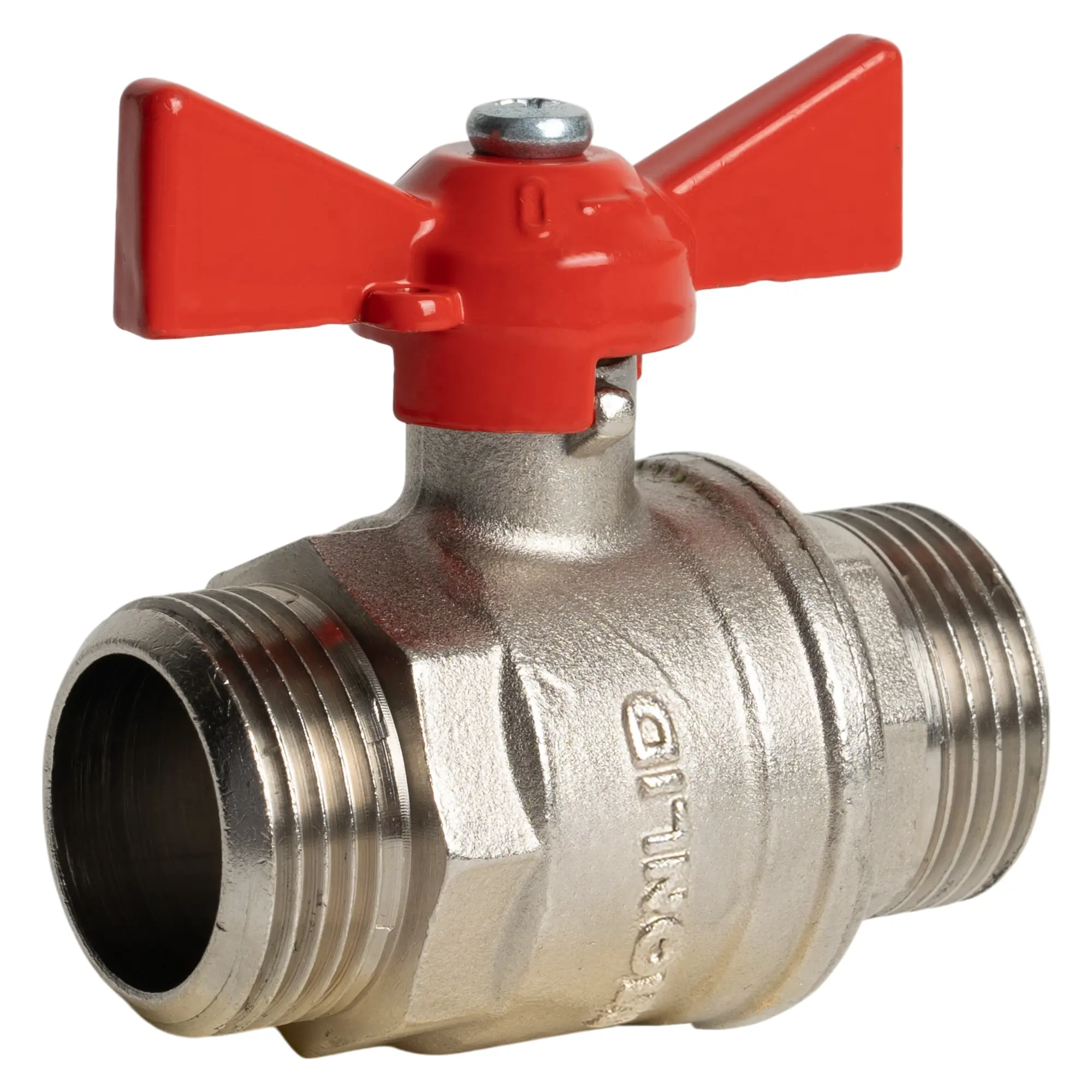 Изображение товара Кран шаровой прямой MONLID DN23 PN40 1" НР латунь ручка бабочка