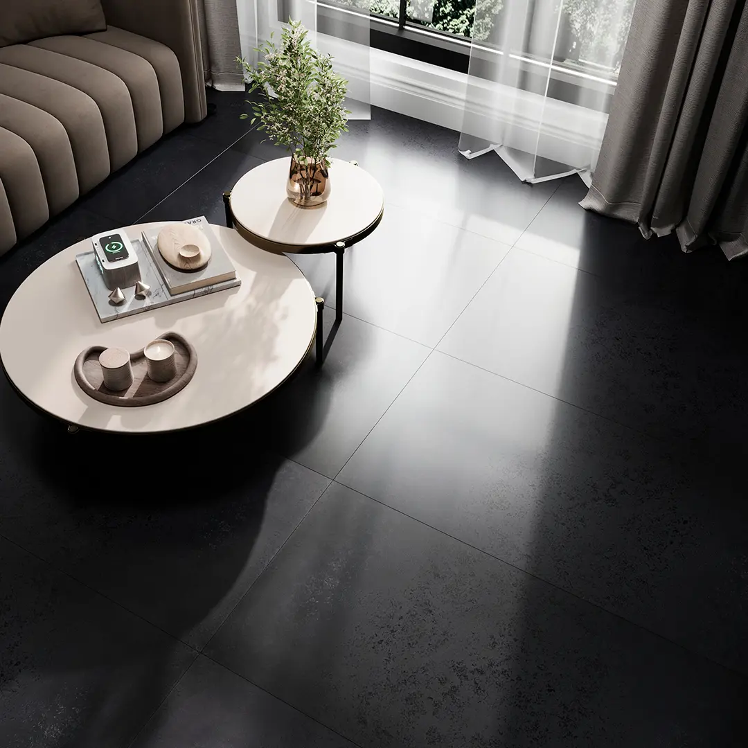 Изображение товара Керамогранит КЕРАМОПРО Rio Black 60x120 см ректифицированный для интерьера и экстерьера